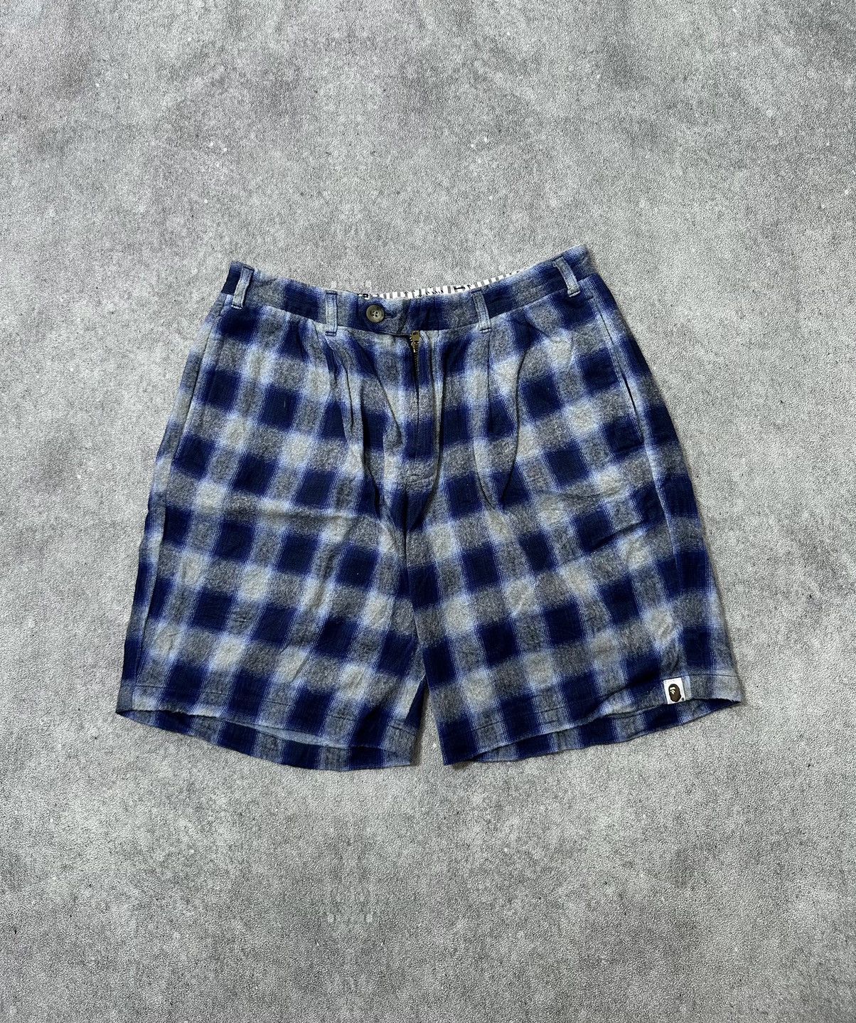 Vintage Bape Plaid Short Pants