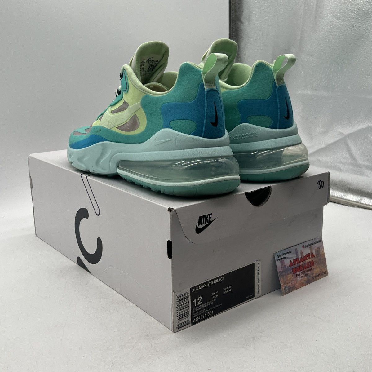 Nike Air max 270 react psychedelic art Size US 12 / EU 45 - 4 Thumbnail