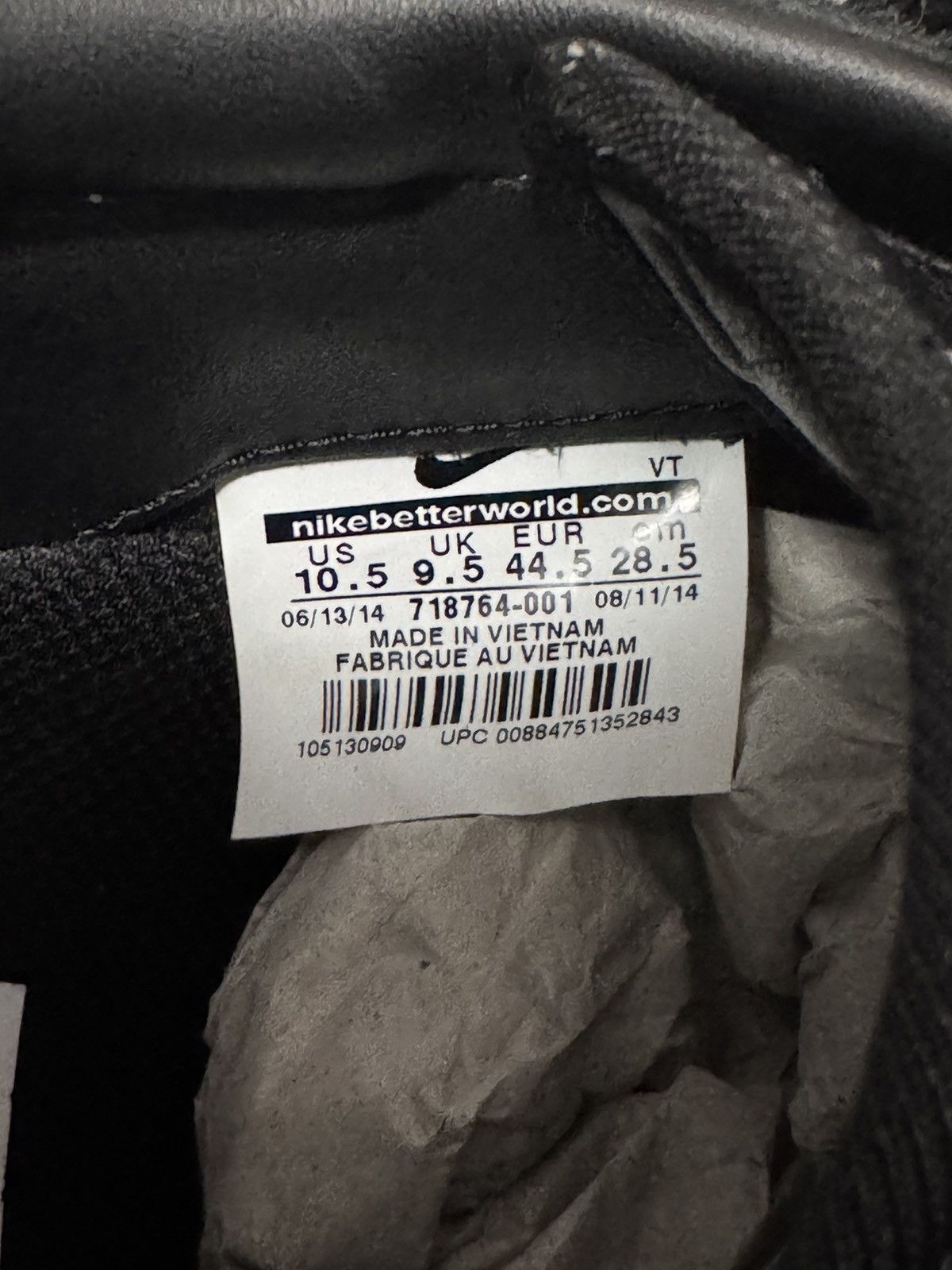 Nike × Sophnet. Nike Lunar Internationalist SOPH Black Size 10.5 718764-001 Size US 10.5 / EU 43-44 - 7 Thumbnail