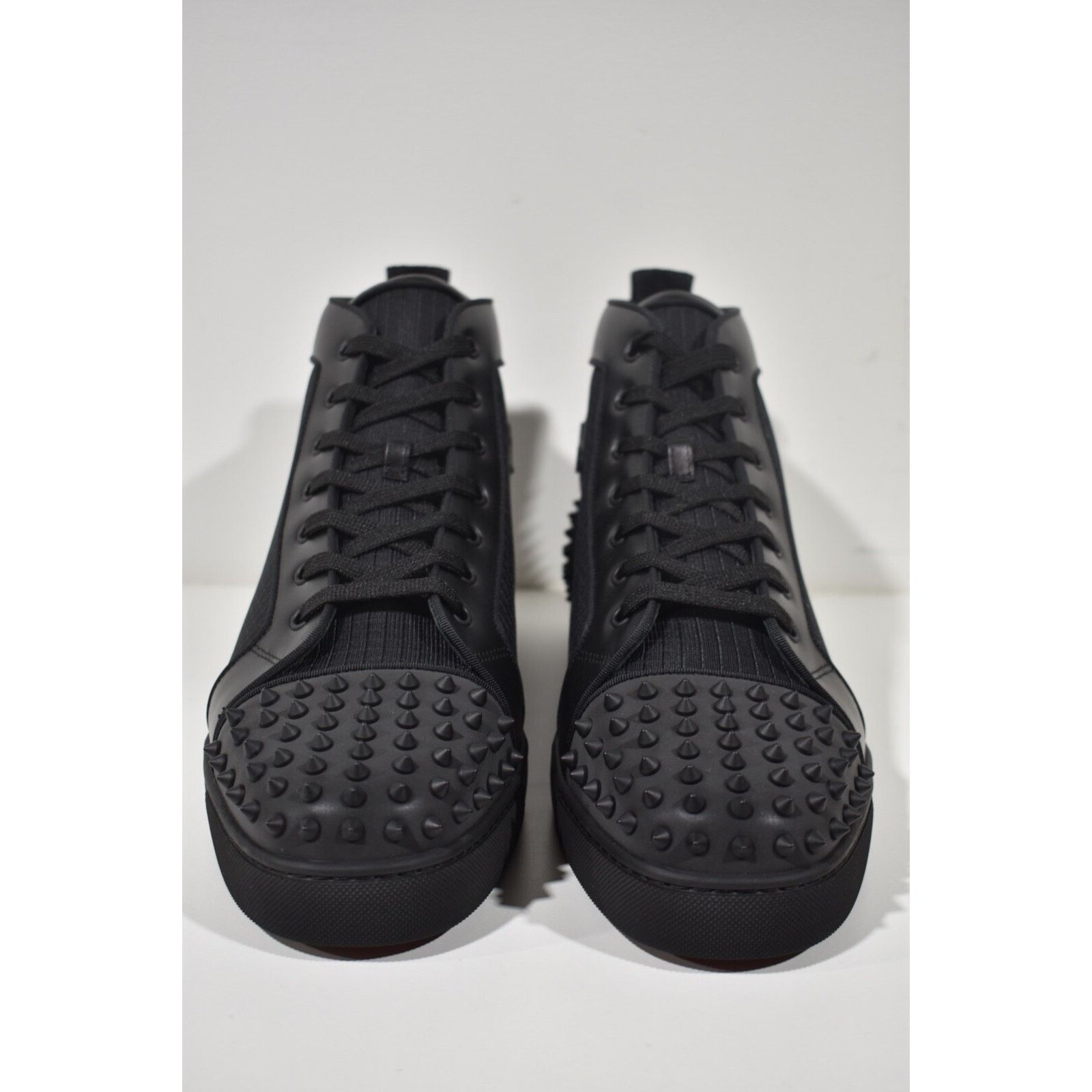 Christian Louboutin Christian Louboutin Lou Spikes 2 Flat Black Reflex Tissu Size US 15 / EU 48 - 3 Thumbnail