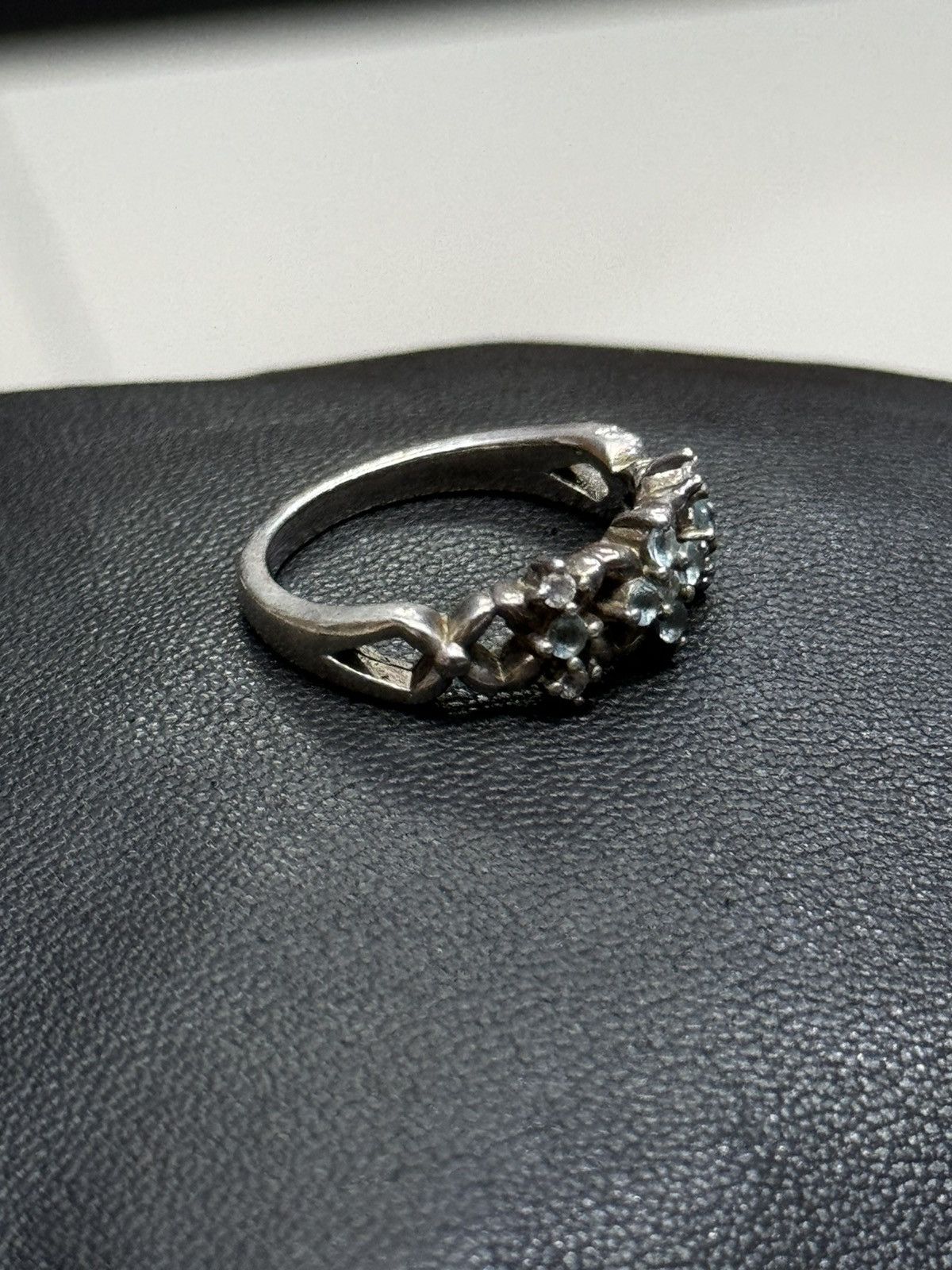 Jewelry × Sterling Silver AQUAMARINE STERLING 925 RING Size ONE SIZE - 5 Thumbnail