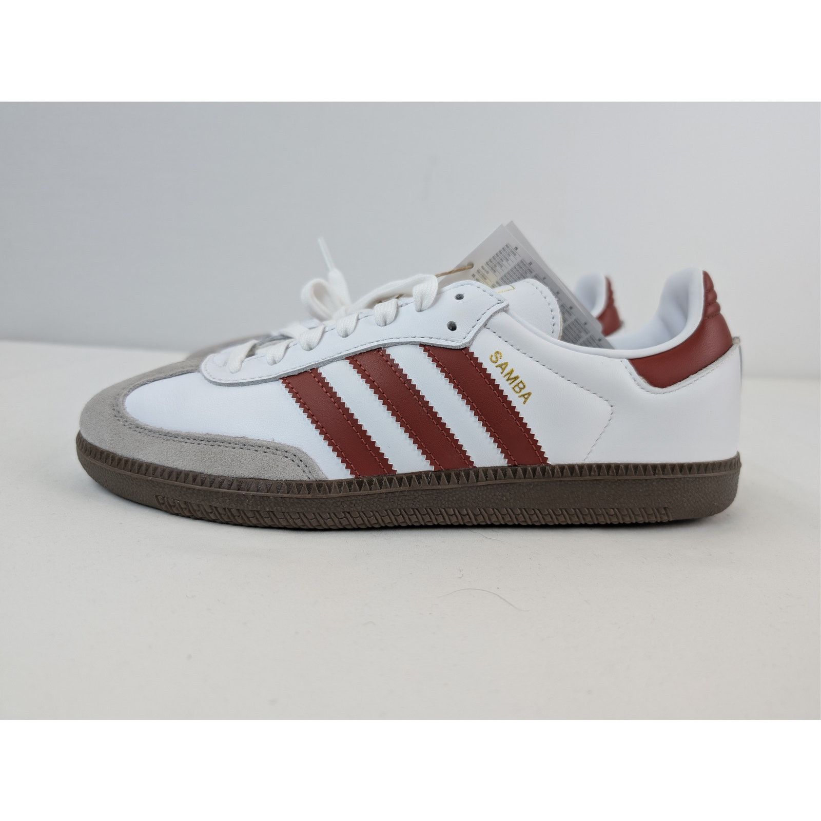 Adidas o1rshd1 Samba OG Sneaker in Footwear White / Preloved Ruby Size US 8.5 / EU 41-42 - 11 Thumbnail
