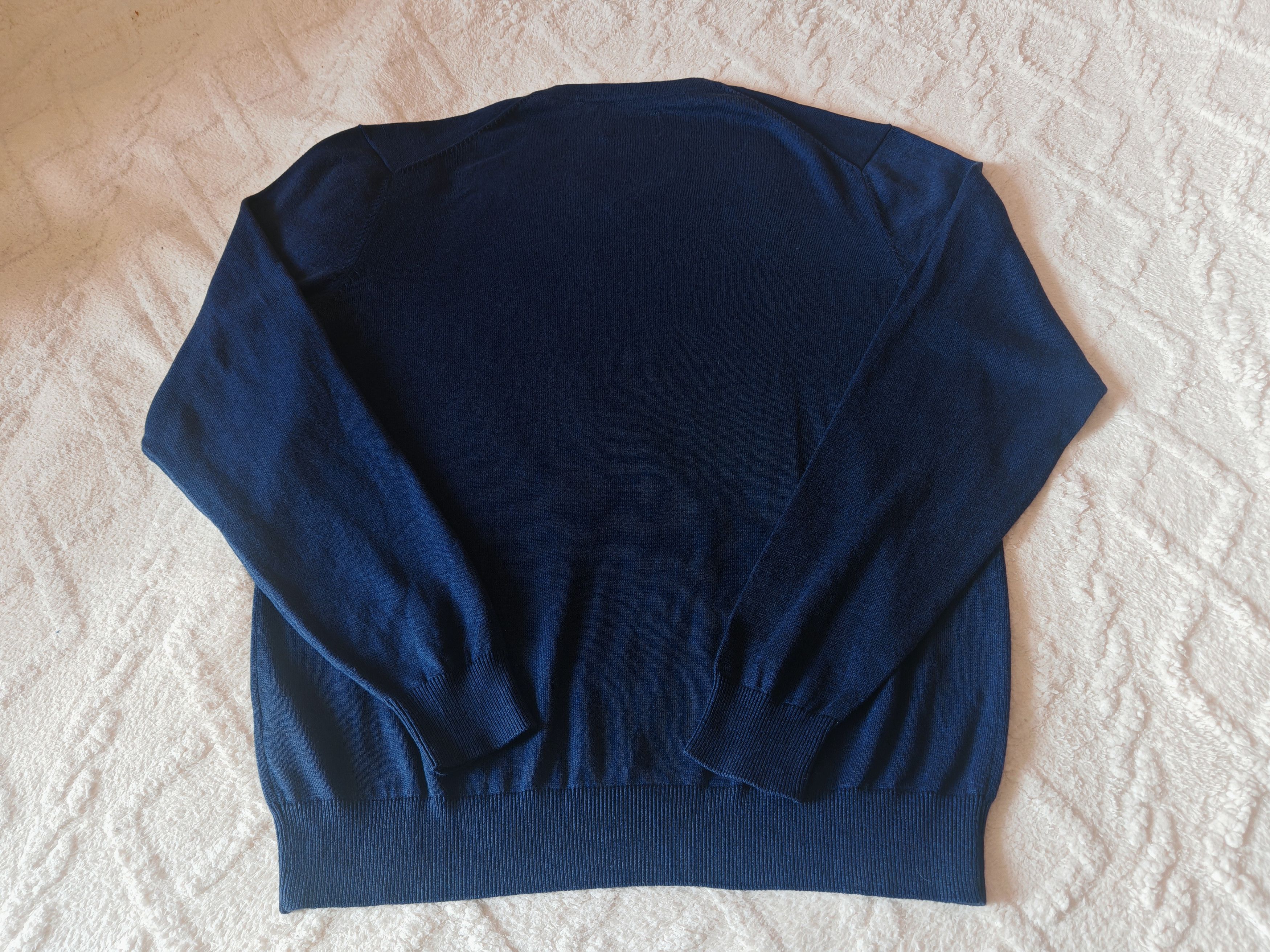 Angelo Litrico Navy Blue Men's V-Neck Long Sleeve Cotton Sweater size 2XL Size US XXL / EU 58 / 5 - 8 Thumbnail