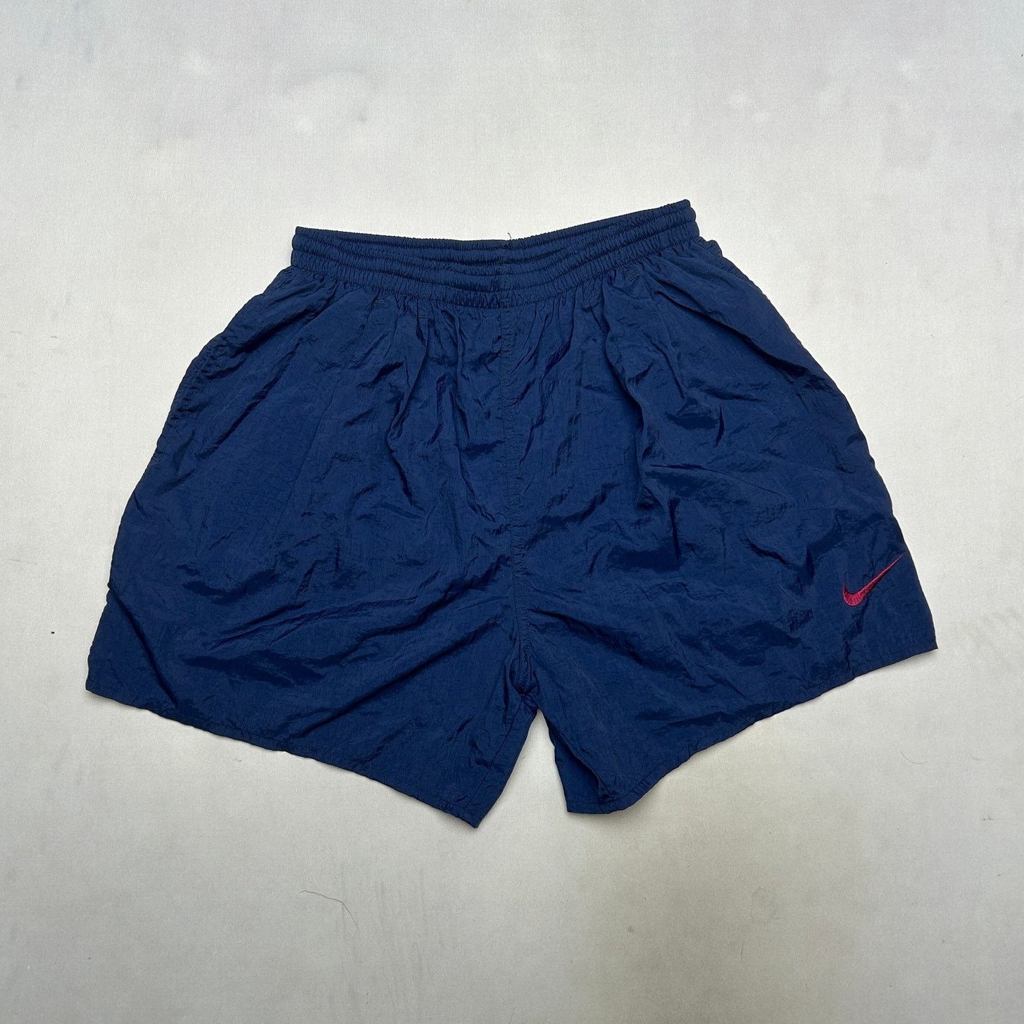 Nike × Vintage Vintage 90s Nike White Tag Big Swoosh 5" Shorts Men's M Size US 26 / EU 42 - 2 Thumbnail