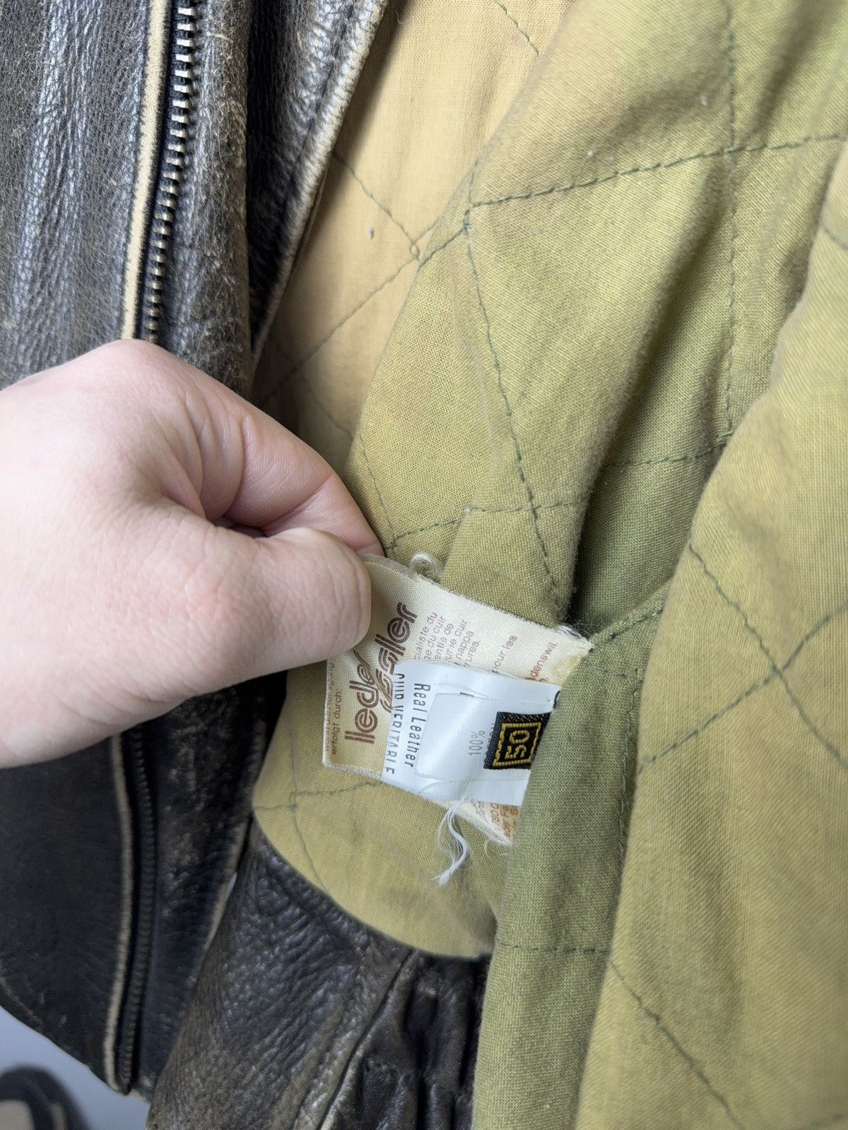 Genuine Leather Retro 80s Leonardo Distressed Leather Punk Biker Moto Jacket Size US M / EU 48-50 / 2 - 15 Thumbnail