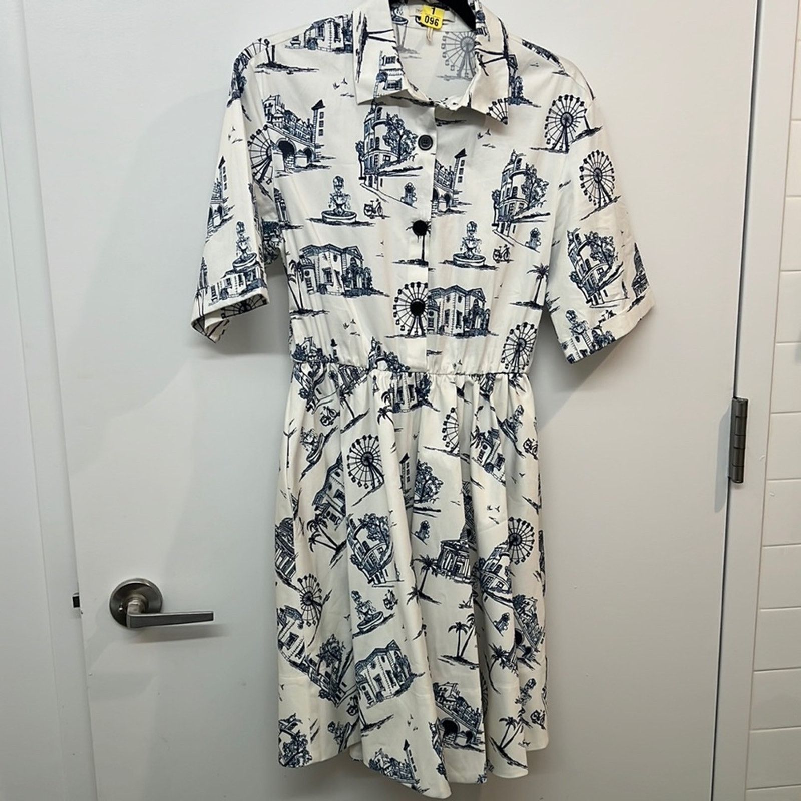 Maje Maje Rapomi white shirt dress paris short sleeve 3 medium Size M / US 6-8 / IT 42-44 - 7 Thumbnail