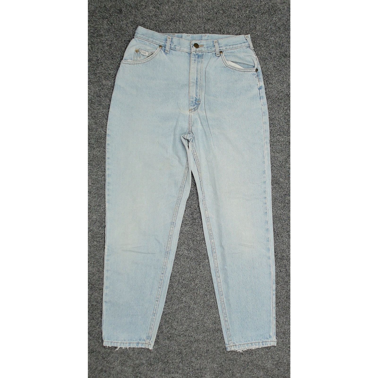 Lee Lee Vintage 80s Union Made High Rise Tapered Jeans W30 L28 Size 32" / US 10 / IT 46 - 3 Thumbnail