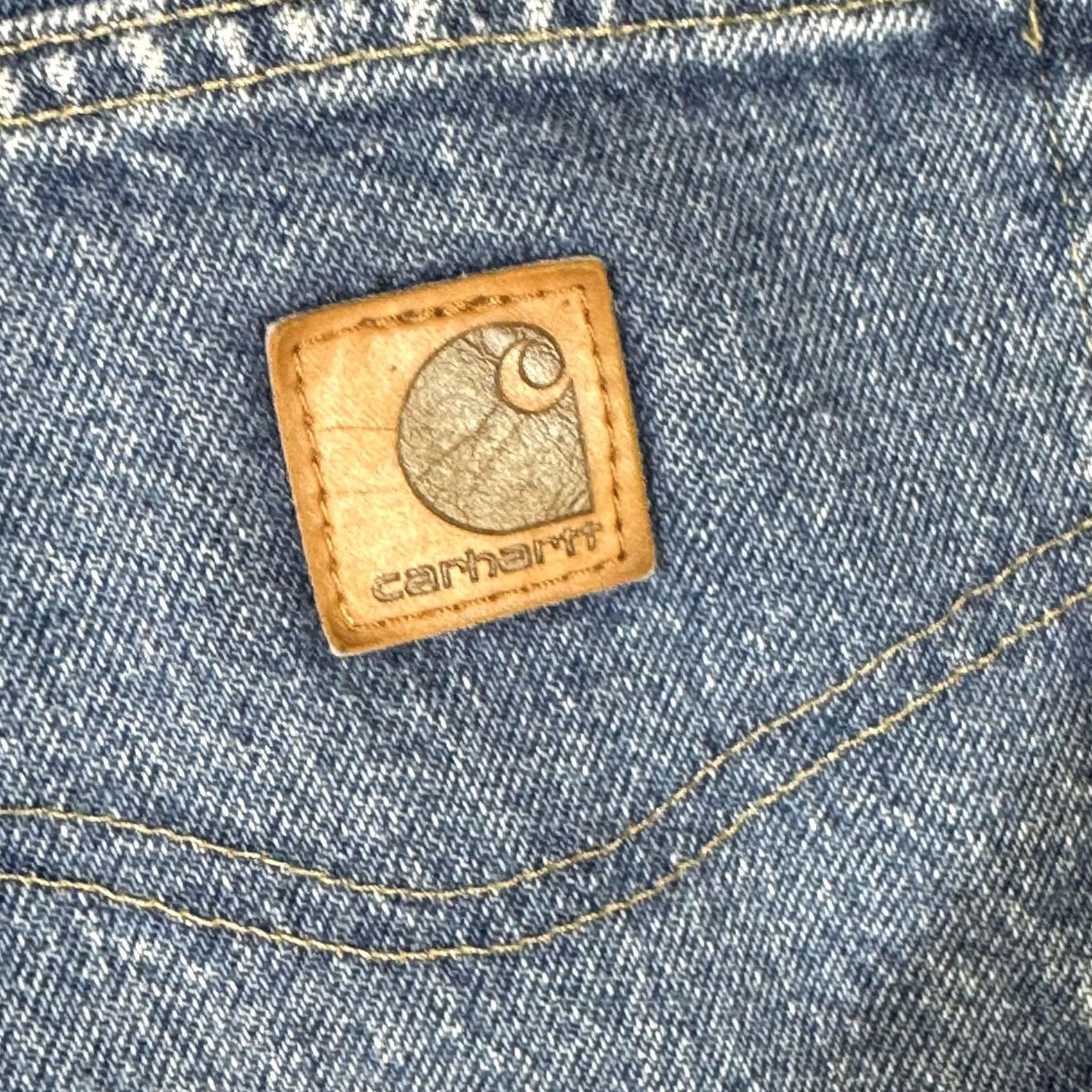 Carhartt VINTAGE Carhartt Jeans Mens 34x32 Blue Relaxed Fit Workwear Denim Pants 34x32 Mens Regular Blue Carhartt 381-83 Size US 34 / EU 50 - 5 Thumbnail