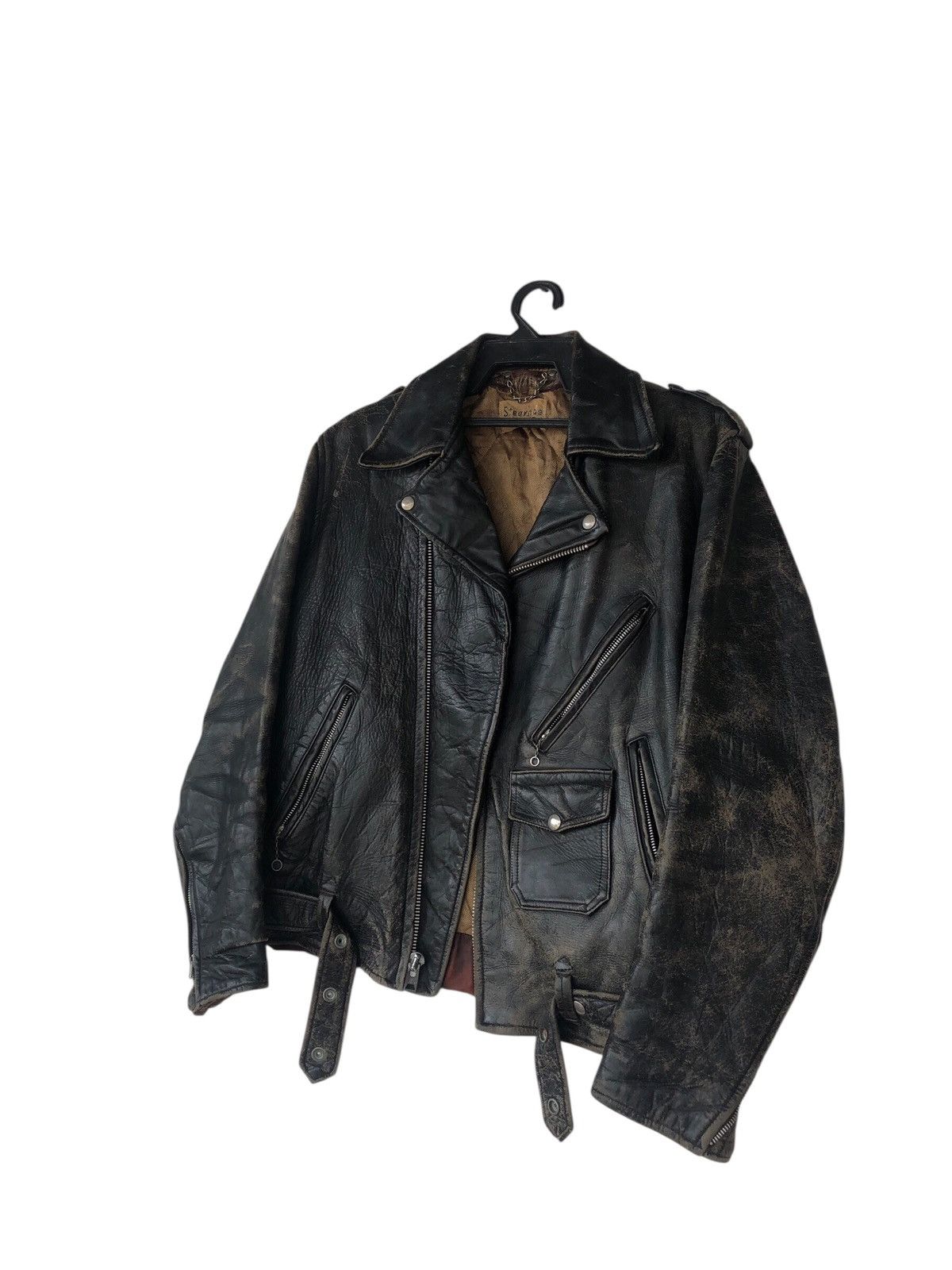 Leather × Vintage Steerhide Vintage Double Collar Leather Jacket Size US M / EU 48-50 / 2 - 3 Thumbnail