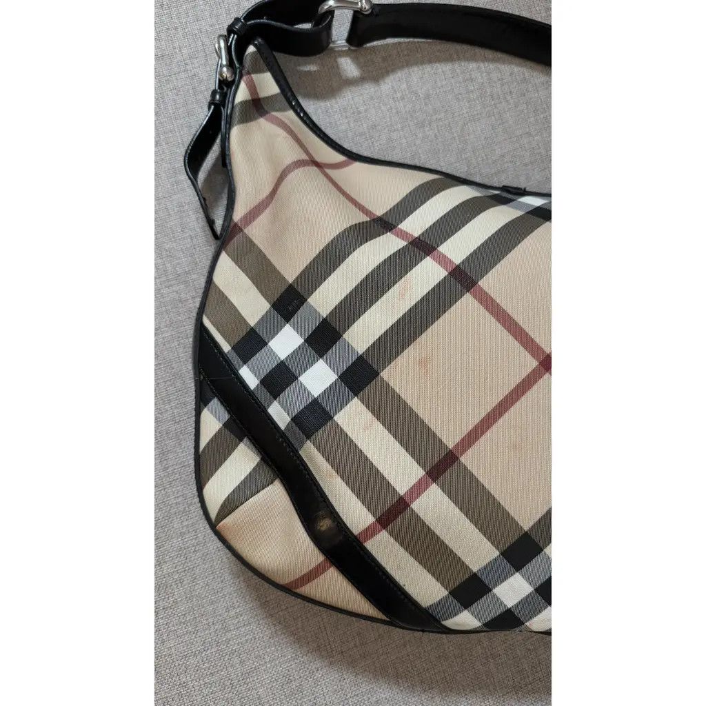 Burberry Burberry Multicolor Leather Supernova Check Hobo Bag Size ONE SIZE - 4 Thumbnail