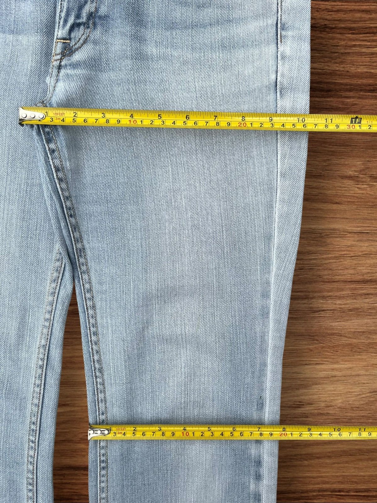 Levi's × Levi's Vintage Clothing Vintage Y2K Levi’s Light Blue Washed Mid Rise Flare Jeans Size 29" - 14 Thumbnail