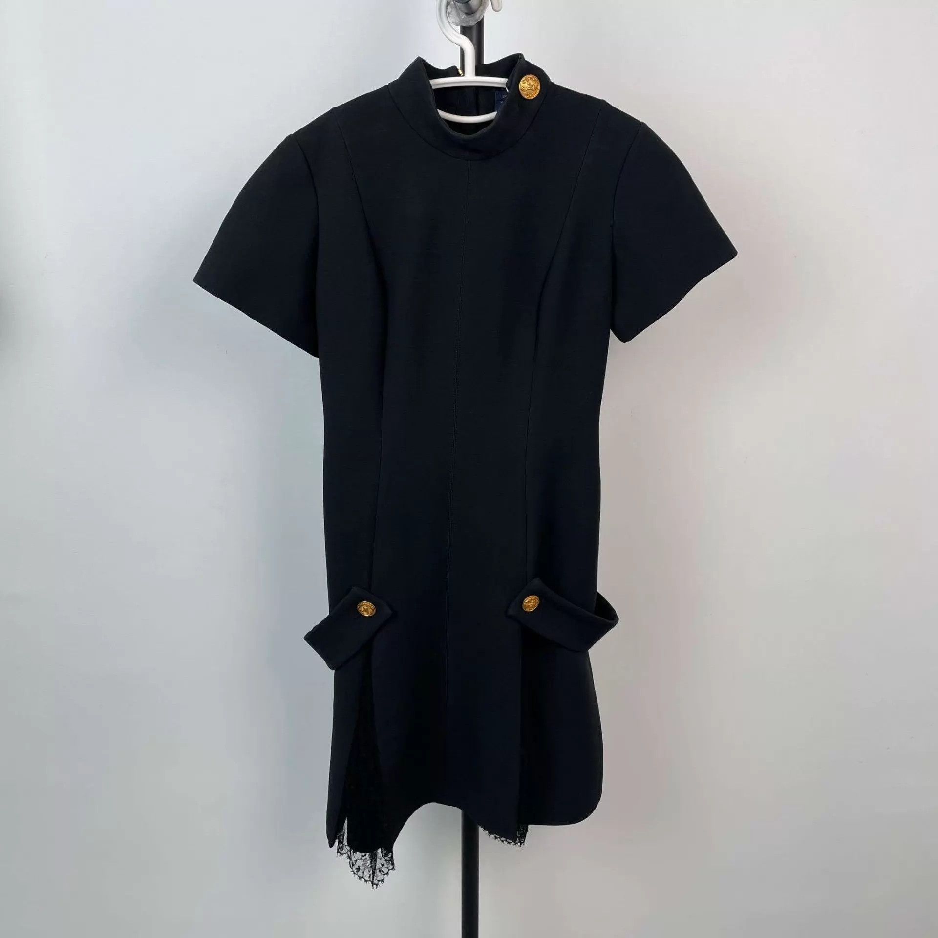 Louis Vuitton LV women's black wool dress 34 Size XS / US 0-2 / IT 36-38 - 1 Thumbnail