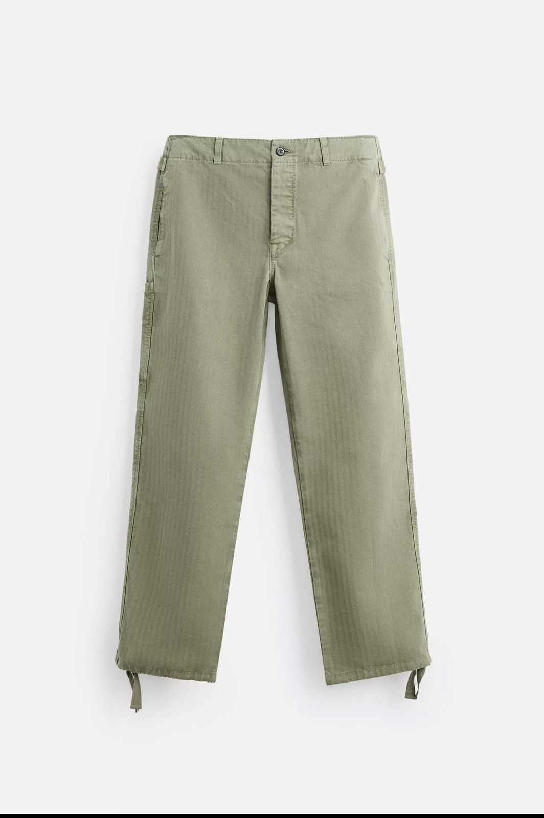 Zara Zara Khaki Green Washed Carpenter Pants Size US 34 / EU 50 - 1 Thumbnail