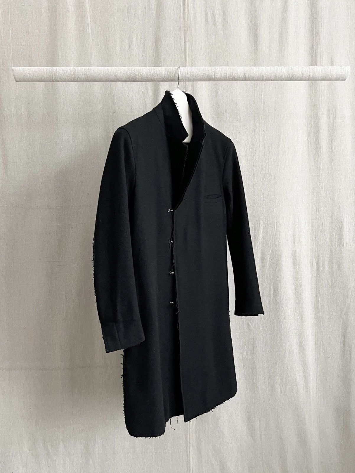 Other Avant Garde Raw Hem Wool Coat Size US S / EU 44-46 / 1 - 2 Thumbnail