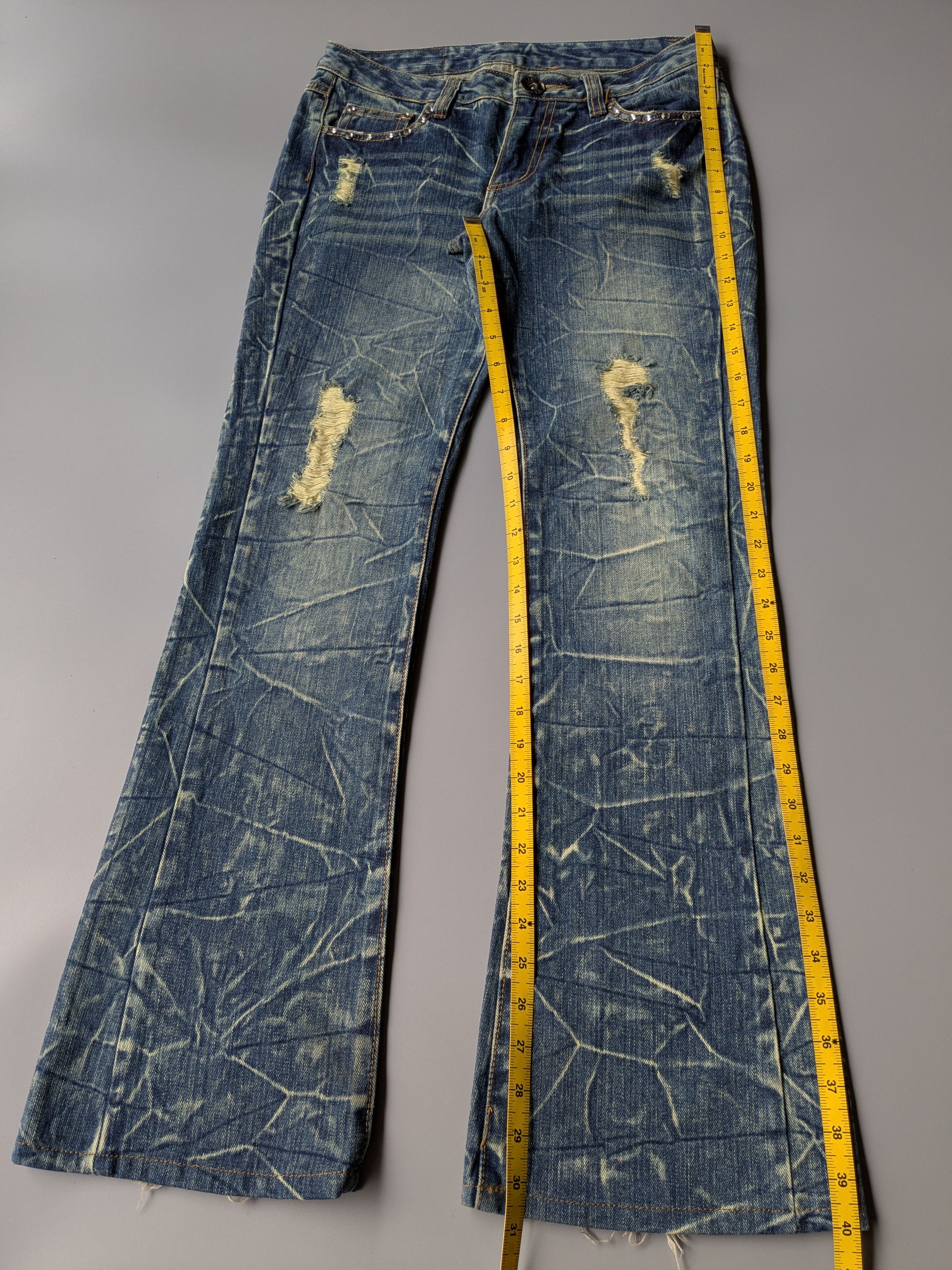 Japanese Brand Ecrire swarovski clawmark flare jeans Size US 30 / EU 46 - 11 Thumbnail
