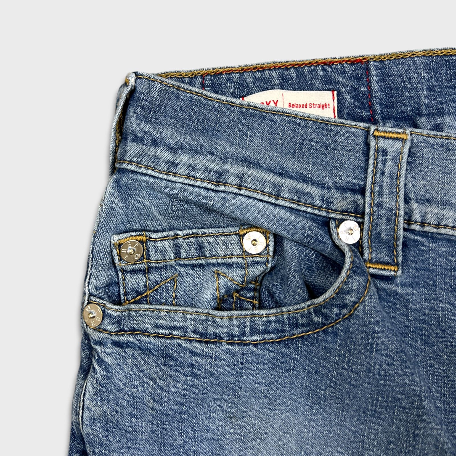 True Religion × Vintage True Religion Jeans 30x29 Ricky Relaxed Straight Denim Pants Size US 30 / EU 46 - 4 Thumbnail