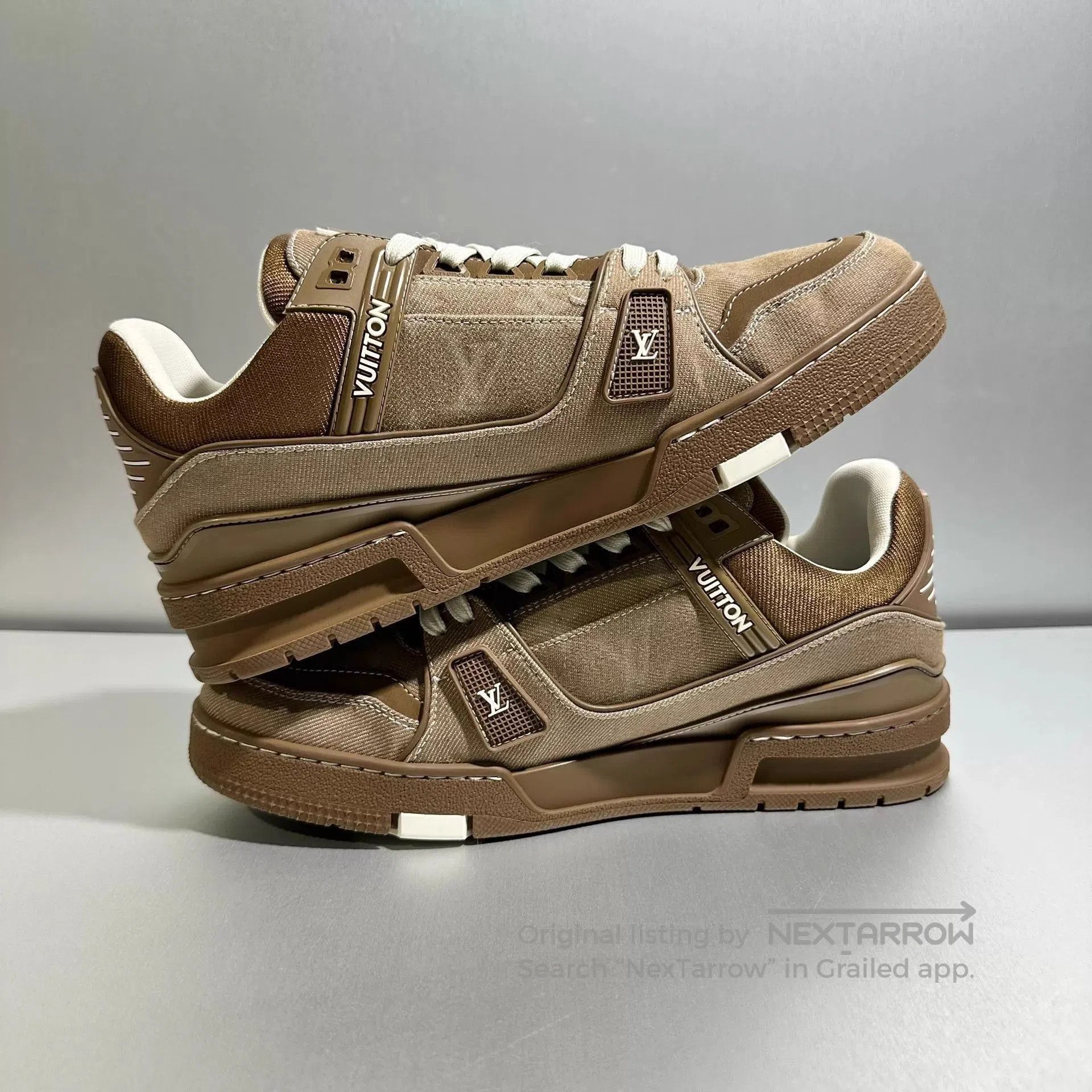 Louis Vuitton Brown Lowtop Sneakers Size 8. Size US 8 / EU 41 - 4 Thumbnail