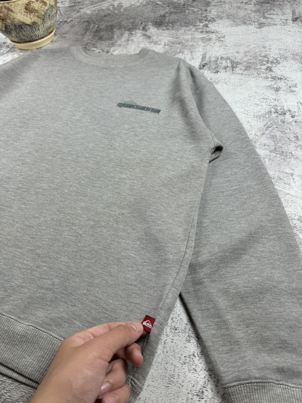 Quiksilver Quicksilver Vintage 90S-00S Big Logo Basic Gray Sweatshirt Size US M / EU 48-50 / 2 - 15 Thumbnail