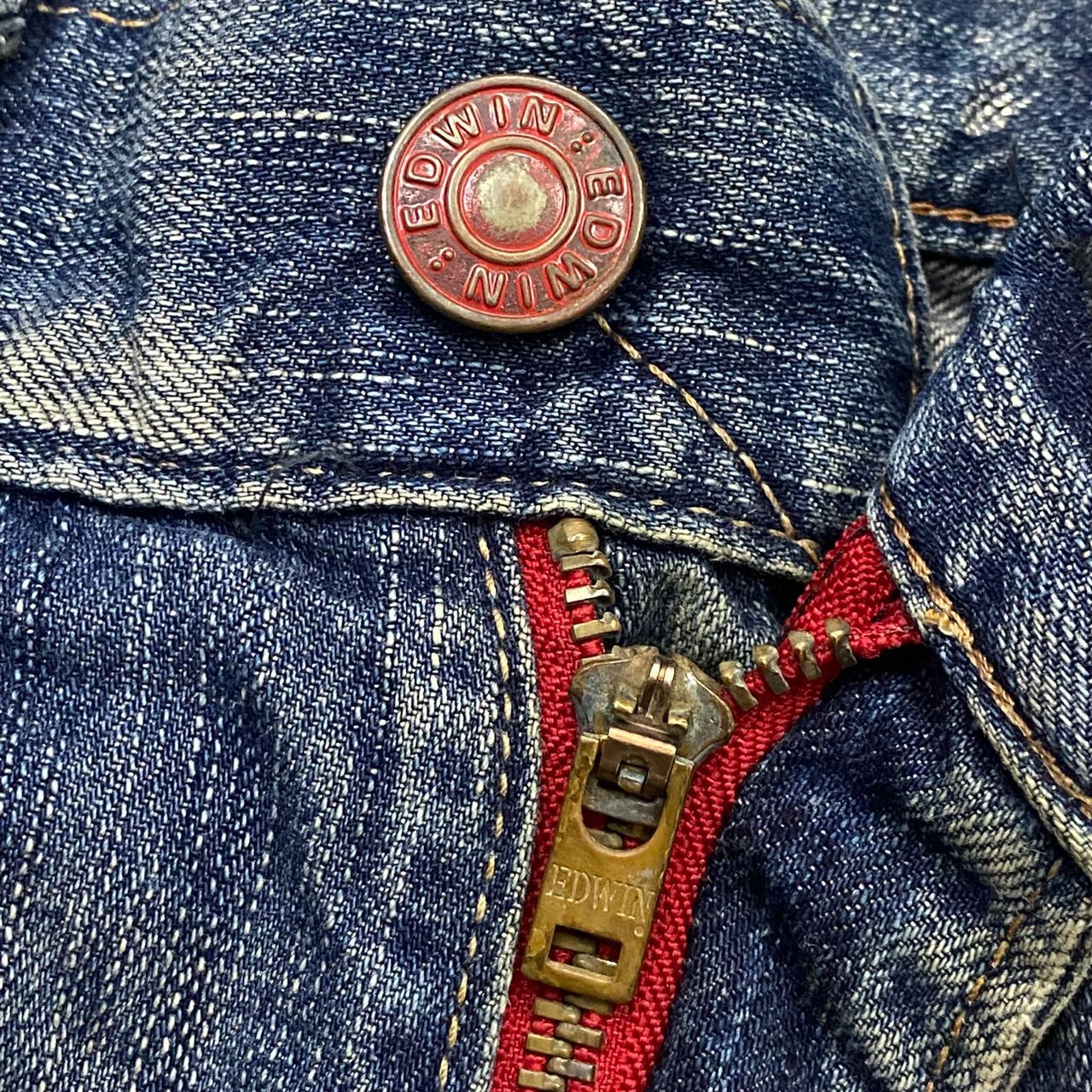 Edwin 💥Best Offer💥Vintage Edwin Blue Trip Distressed Denim Size US 31 - 17 Thumbnail
