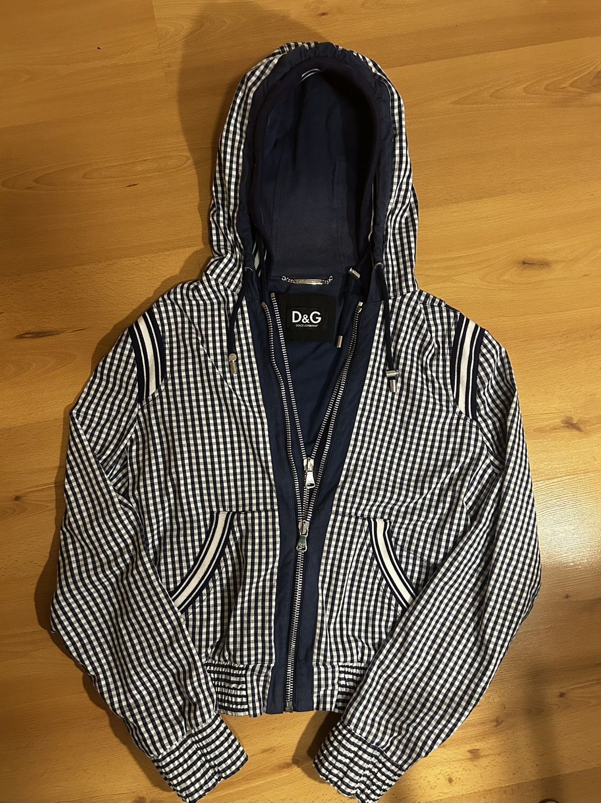 Dolce & Gabbana D&G Dolce & Gabbana Archive Hybrid Gingham Layered Jacket Size US S / EU 44-46 / 1 - 1 Thumbnail