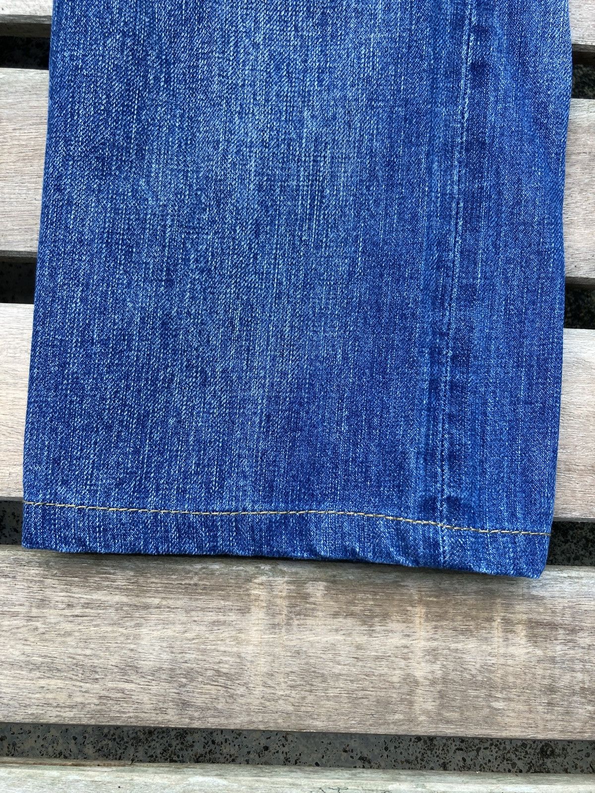 Yohji Yamamoto Yohji Yamamoto Blue Faded Hige Selvedge Denim Jeans Size US 32 / EU 48 - 4 Thumbnail