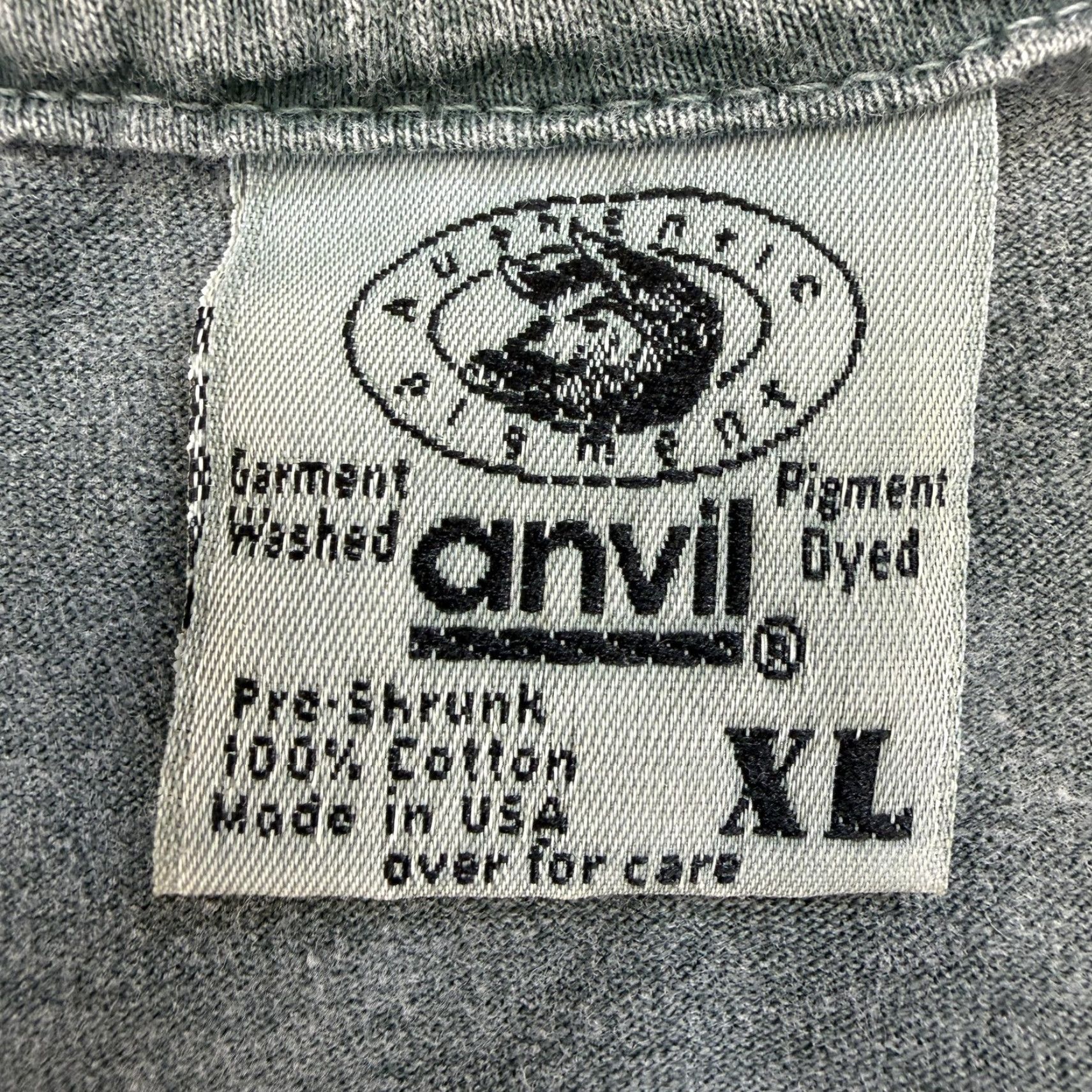 Anvil VINTAGE Anvil Shirt Mens XL Green Graphic Print Short Sleeve Crew Neck 90s Made USA Size US XL / EU 56 / 4 - 6 Thumbnail