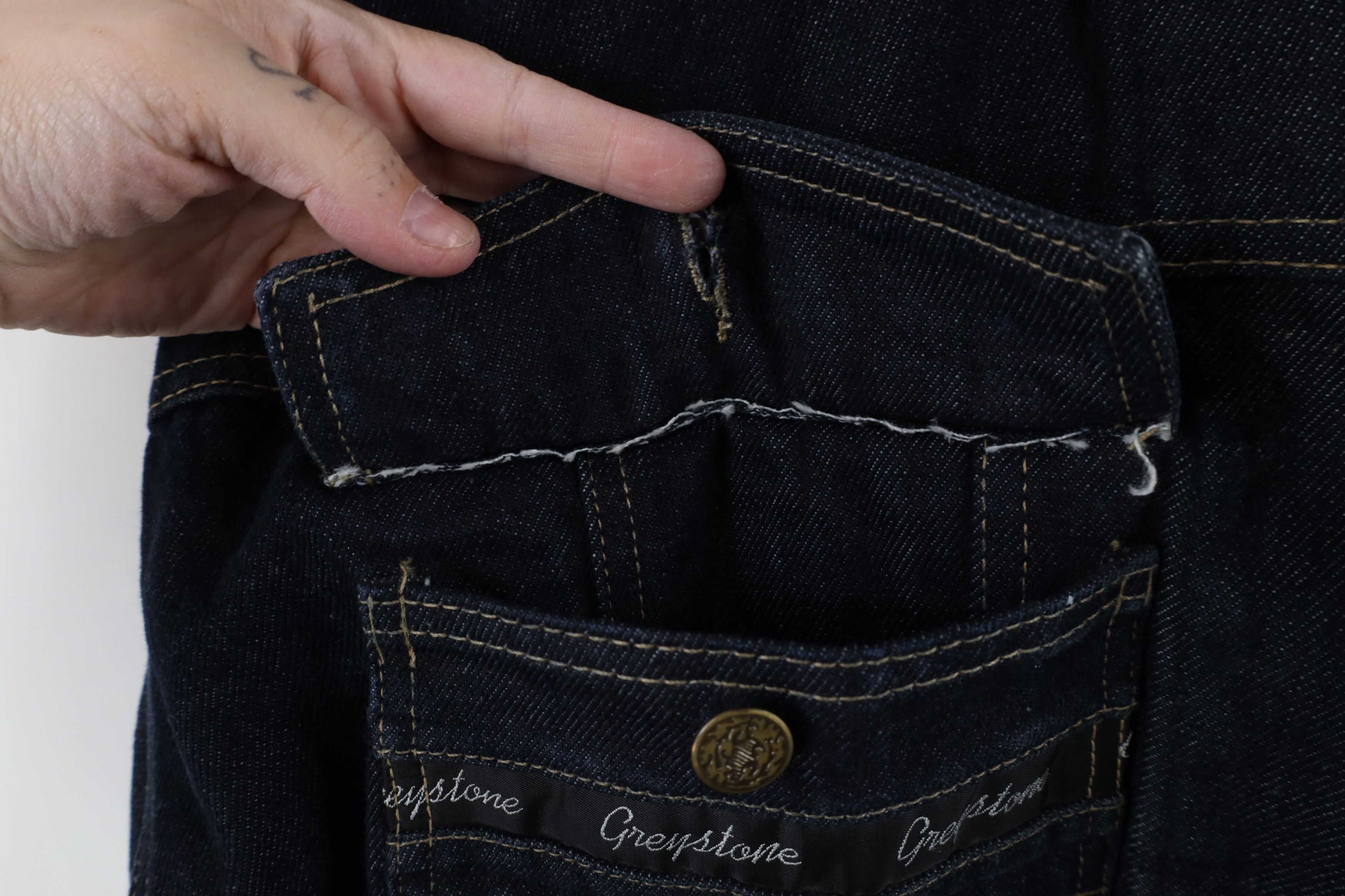 Vintage Vintage 90s Streetwear Hip Hop Denim Jean Trucker Jacket Size US XXL / EU 58 / 5 - 7 Thumbnail