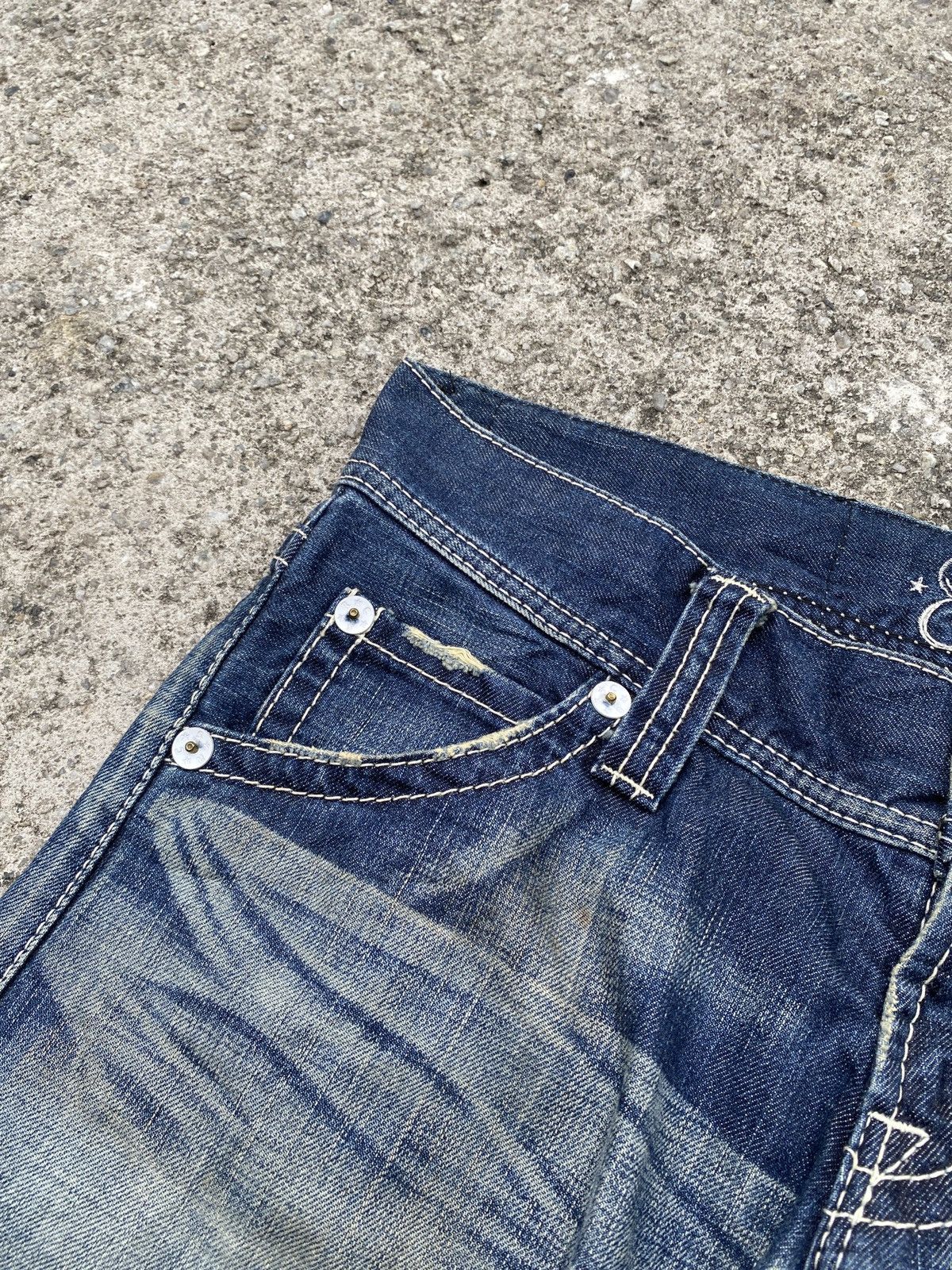 Japanese Brand Flare Rodeo Crown Japan Claw Marks Design Low Rise Denim Size US 30 / EU 46 - 8 Thumbnail