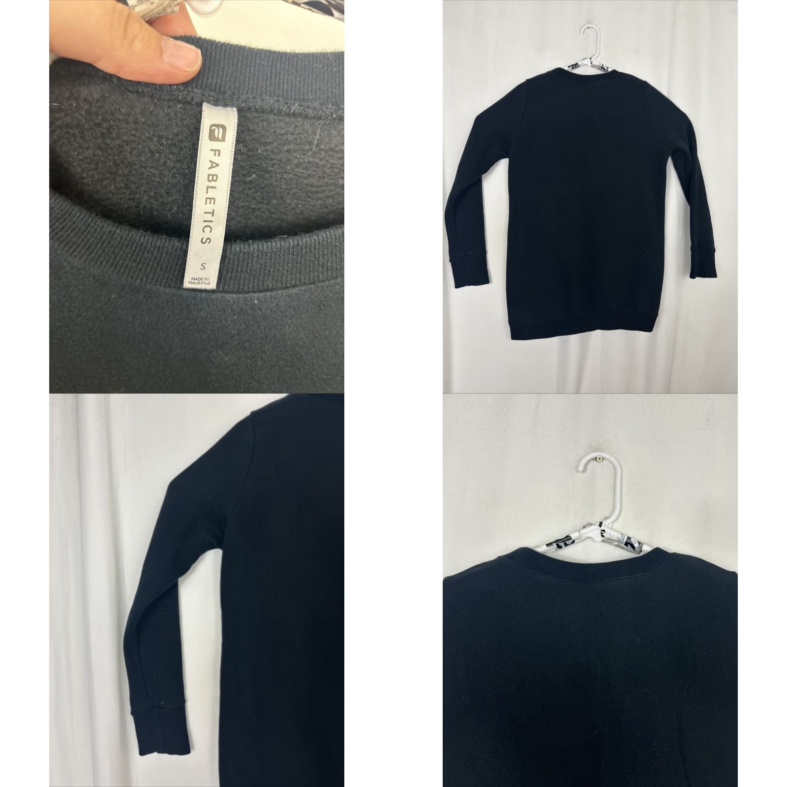 Fabletics Fabletics Sweatshirt Pullover Kangaroo Pocket Crew Neck Black Womens Size S Short Description: – Size S / US 4 / IT 40 - 8 Thumbnail