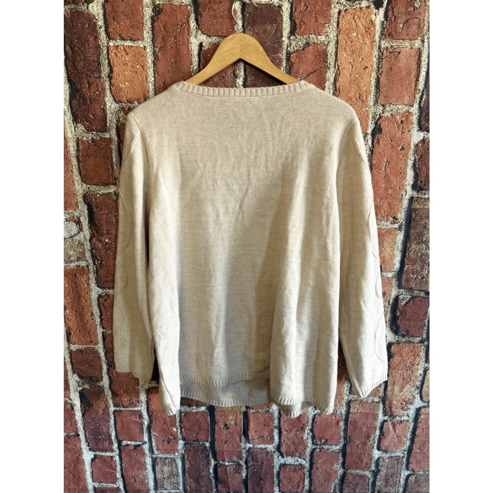 Soft Surroundings Soft Surroundings Sweatshirt Size 1X Beige Knit Long Sleeve Pullover Womens Size XL / US 12-14 / IT 48-50 - 2 Thumbnail