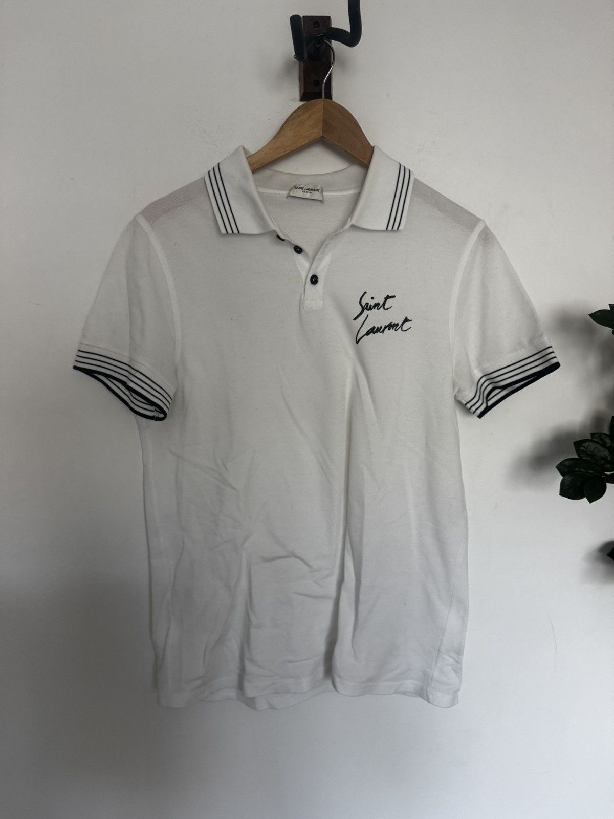 Saint Laurent Paris Logo Polo Size US M / EU 48-50 / 2 - 1 Thumbnail