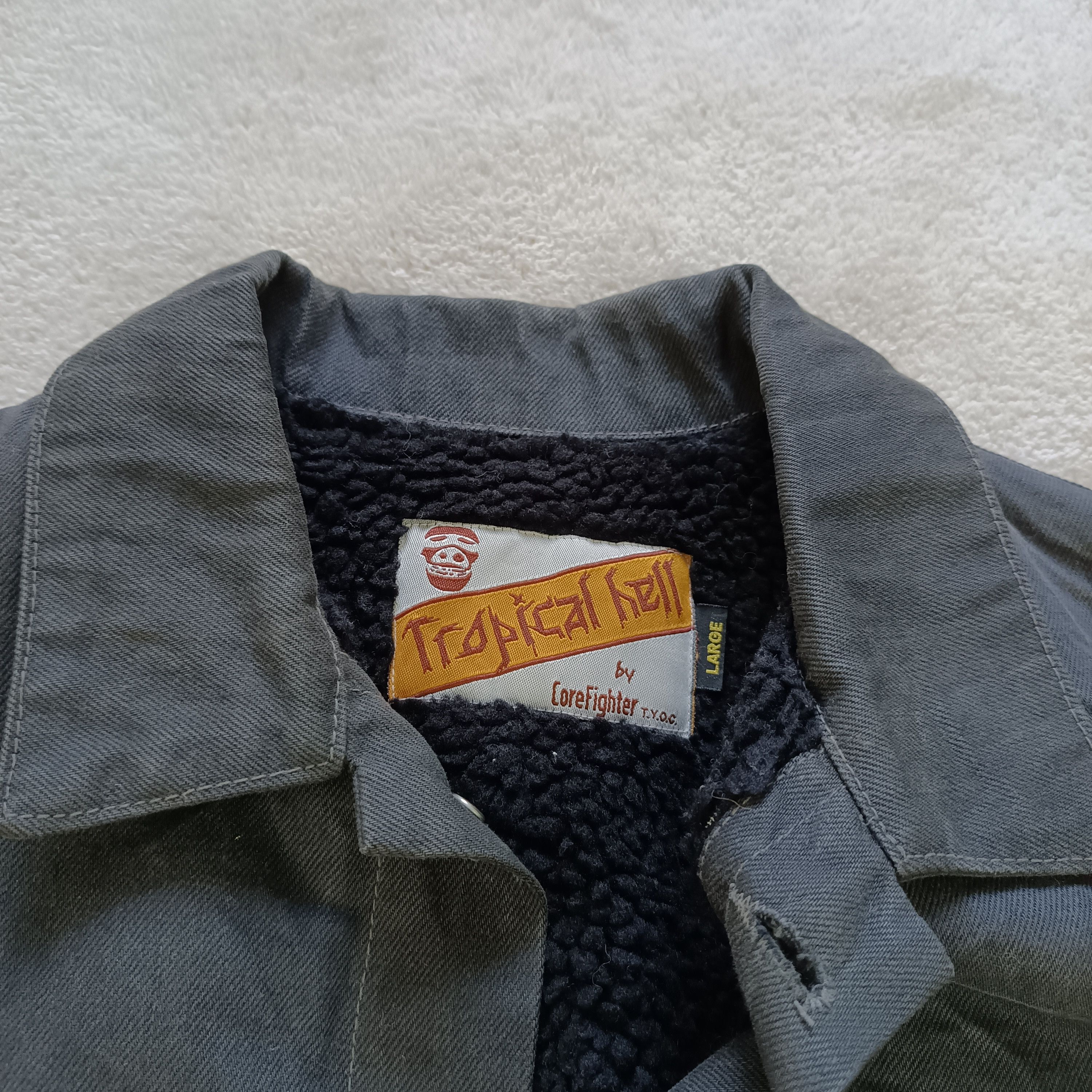Other TROPICAL HELL By CoreFighter Leather Sleeves Trucker Jacket Size US L / EU 52-54 / 3 - 4 Thumbnail