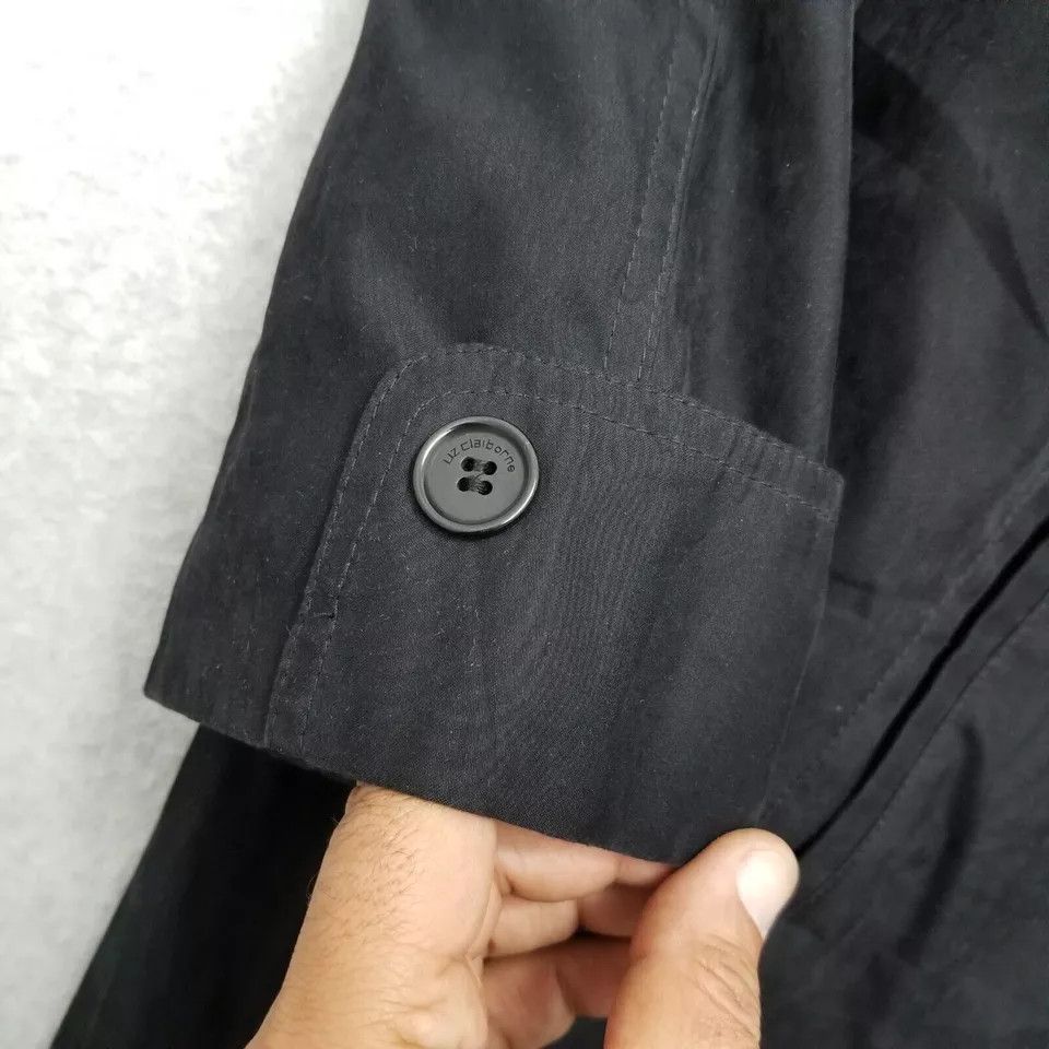 Other Liz Claiborne Parka Jacket Womens Medium Black Buttons Size M / US 6-8 / IT 42-44 - 15 Thumbnail