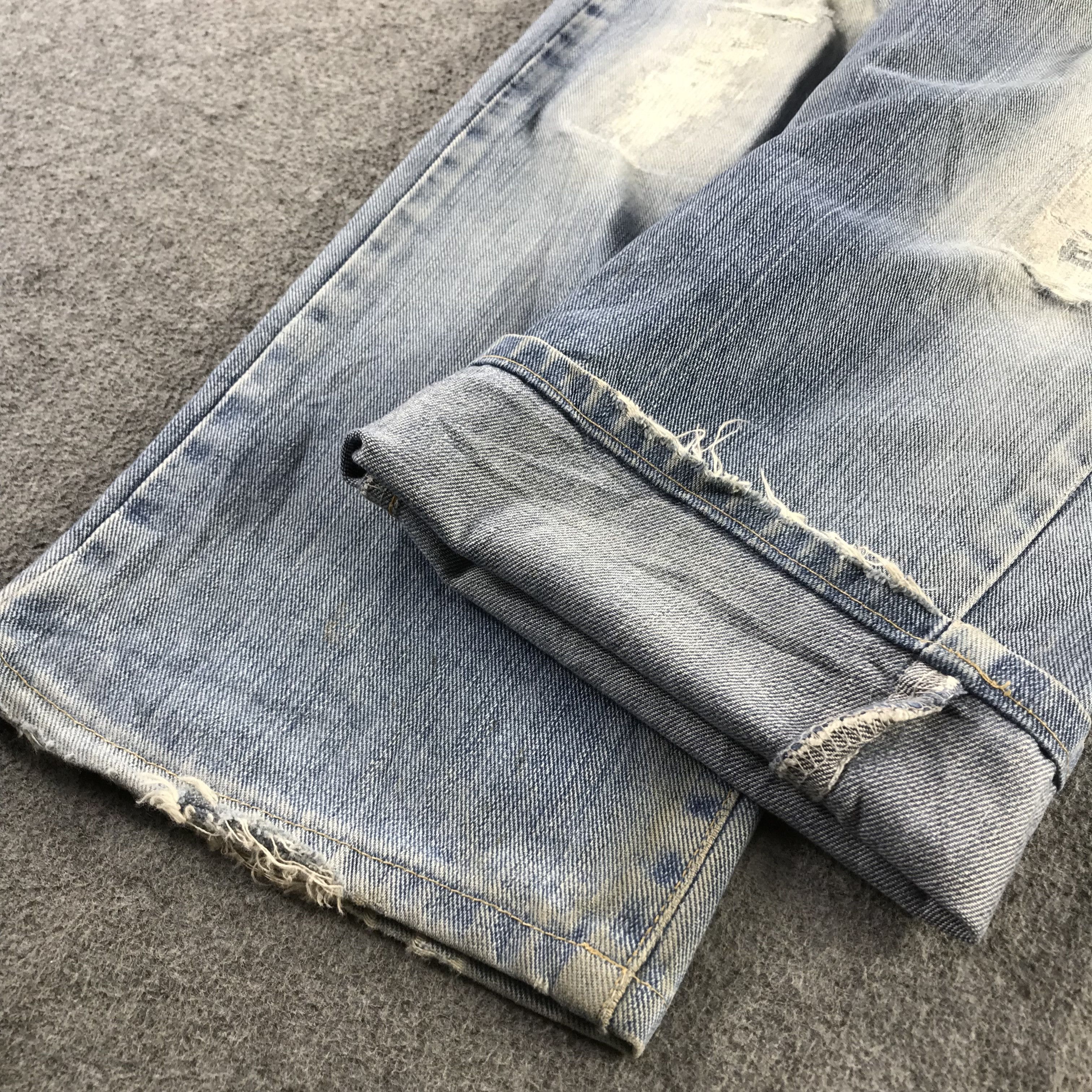 Edwin Vintage Edwin Jeans Distress Faded Blue Denim KJ3410 Size US 33 - 7 Thumbnail