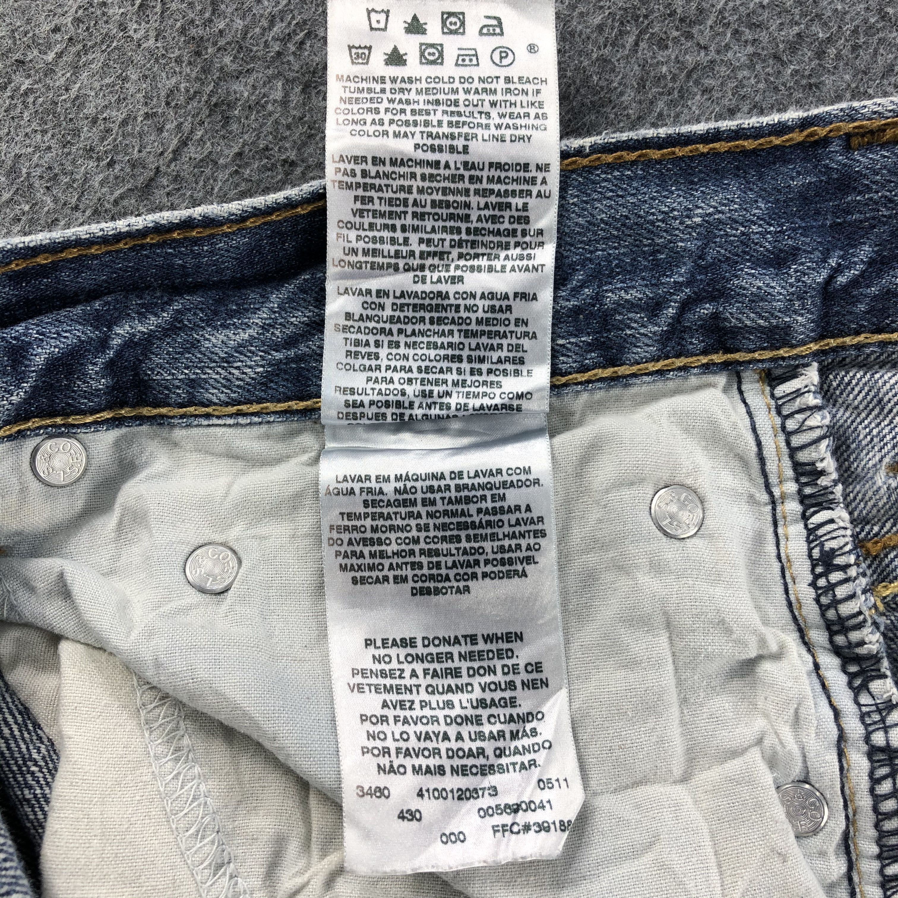 Levi's Vintage Blue Wash Levis 569 Jeans-J1211 Size US 36 / EU 52 - 10 Thumbnail
