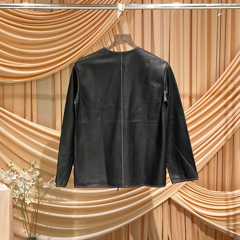 Loewe LOEWE Black sheepskin jacket with outer stitching Size XS / US 0-2 / IT 36-38 - 2 Thumbnail