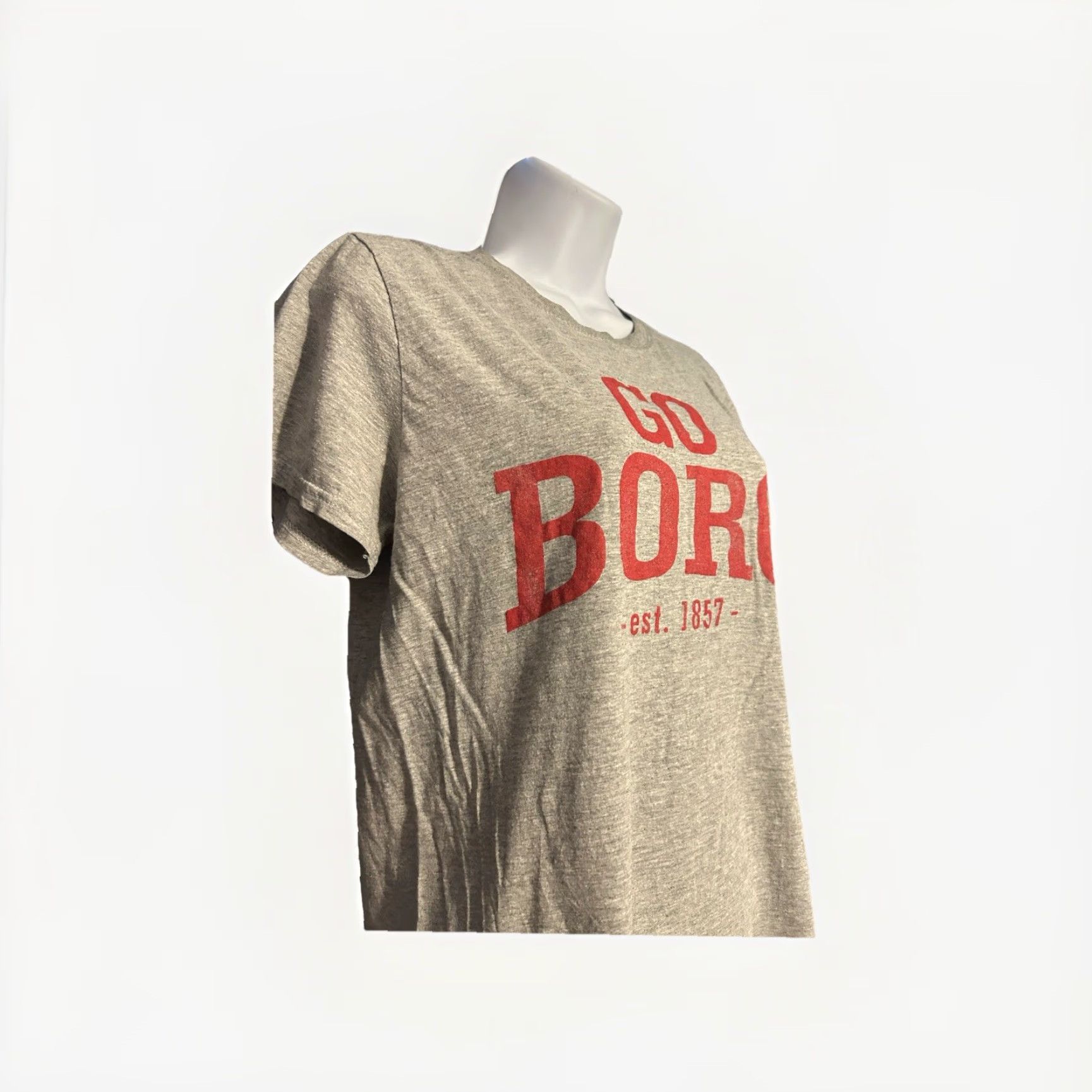 Gildan VINTAGE Edinboro University Shirt Women Small Short Sleeve Heather Gray Double Sided Size S / US 4 / IT 40 - 3 Thumbnail