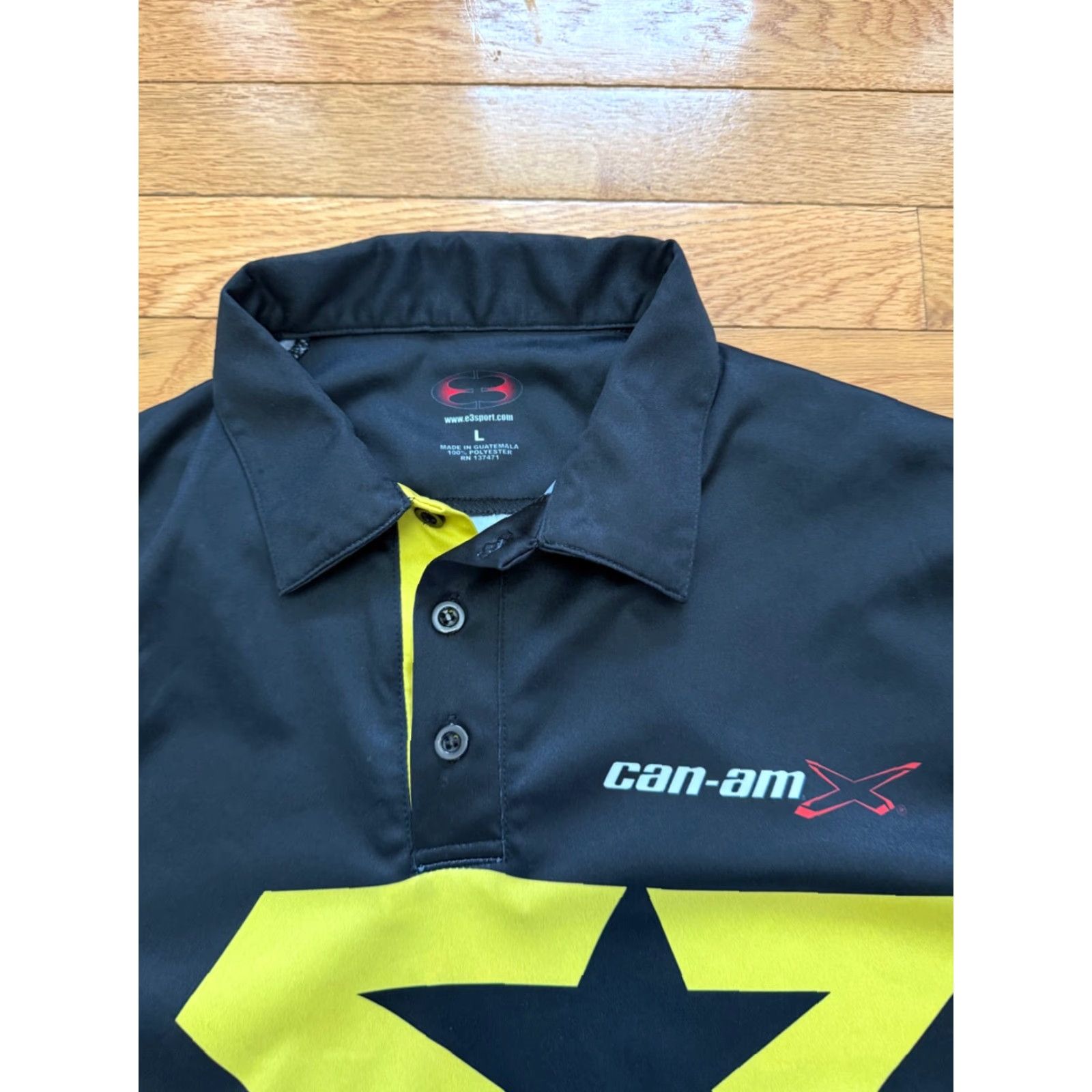 Vintage Men's L Black Yellow Can-Am S3 Powersports T-Shirt Rotax Racing Medium Size US L / EU 52-54 / 3 - 3 Thumbnail