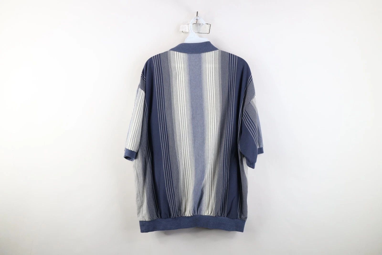 Vintage Vintage 90s Streetwear Striped Knit Pullover Polo Shirt Size US XL / EU 56 / 4 - 9 Thumbnail