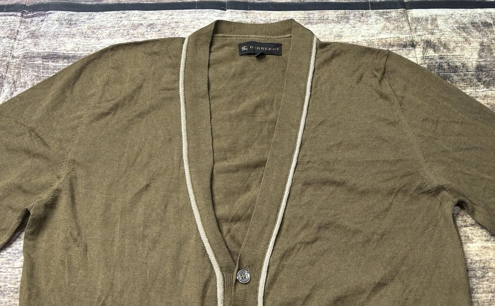 Burberry Burberry Cardigan Sweater Mens Small Silk Wool Italy Button Size US S / EU 44-46 / 1 - 5 Thumbnail