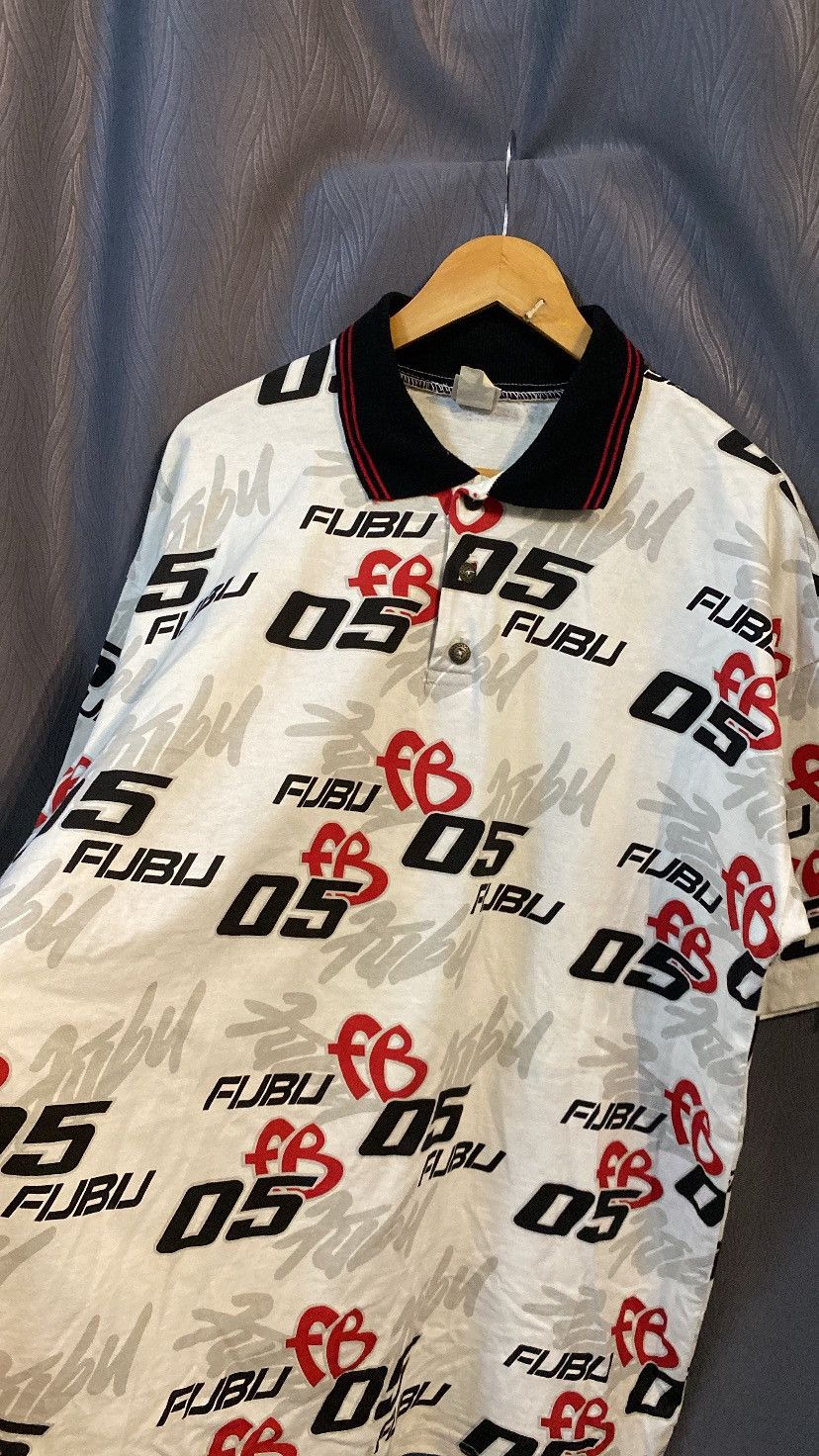 Fubu VINTAGE 90's FUBU HIPHOP AOP POLO TEE Size US XL / EU 56 / 4 - 2 Thumbnail