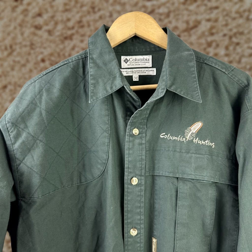 Vintage Columbia Hunting Shirt Mens Medium Green Button-Up Long Sleeve Size US M / EU 48-50 / 2 - 1 Thumbnail