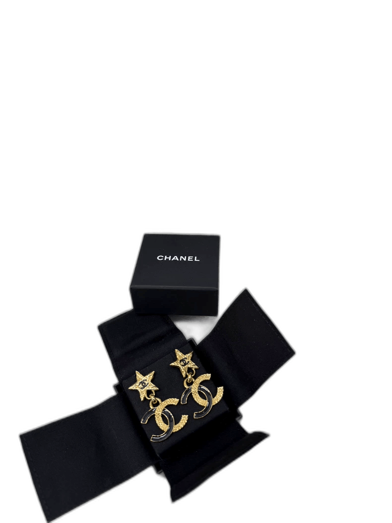 Chanel Star Logo Pendant Earrings -2505