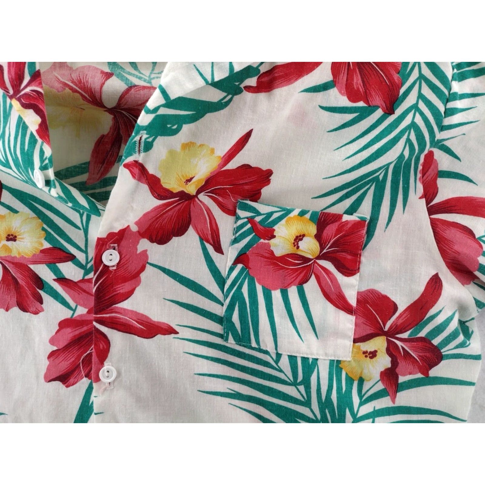 Vintage David Robert Shirt Mens Large Button-Down Cotton Aloha Pattern Hawaiian Shirt Size US L / EU 52-54 / 3 - 2 Thumbnail