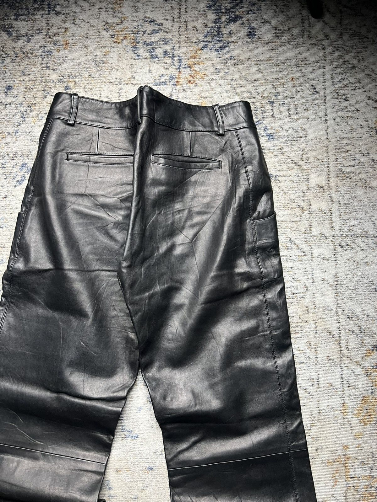 Burberry Burberry Boot Cut Black Leather Pants Size US 30 / EU 46 - 4 Thumbnail