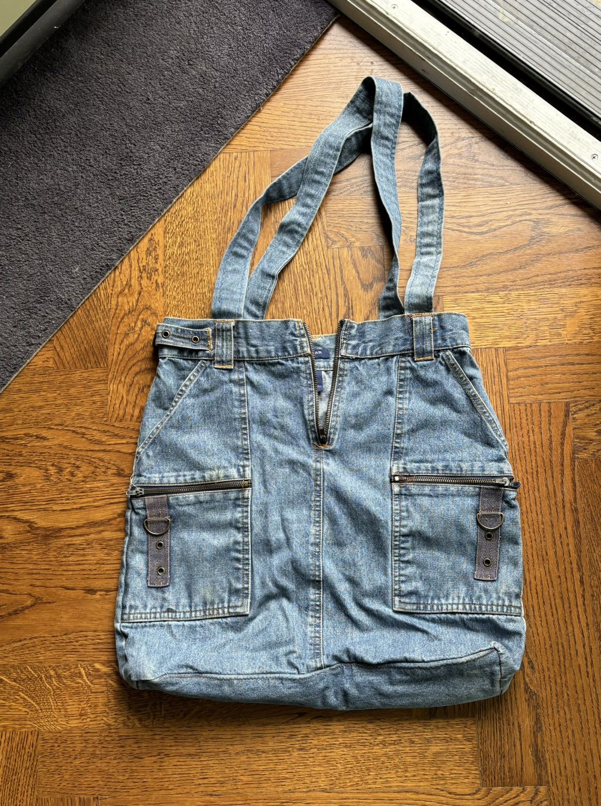 Levi's Vintage Denim Tote Bag Jote Jurse 90s Y2K Jean Sack Rework Size ONE SIZE - 1 Thumbnail