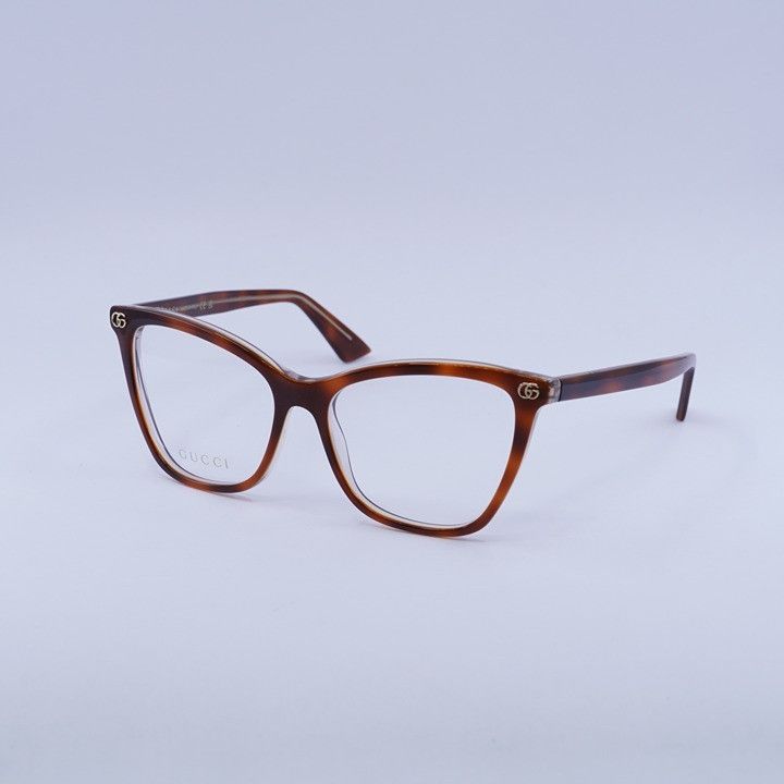 Gucci Gucci GG1817O 004 Eyeglasses Medium Havana/Light Mauve 55mm Size ONE SIZE - 1 Thumbnail
