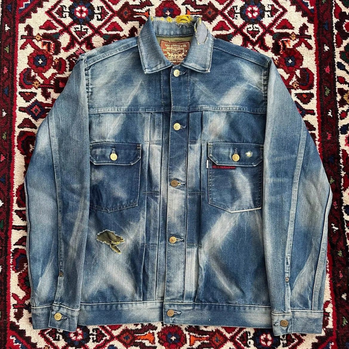 Levi's Clot x Levi’s 507 Golden Stitches Distressed Denim Jacket-2 Size US L / EU 52-54 / 3 - 1 Thumbnail