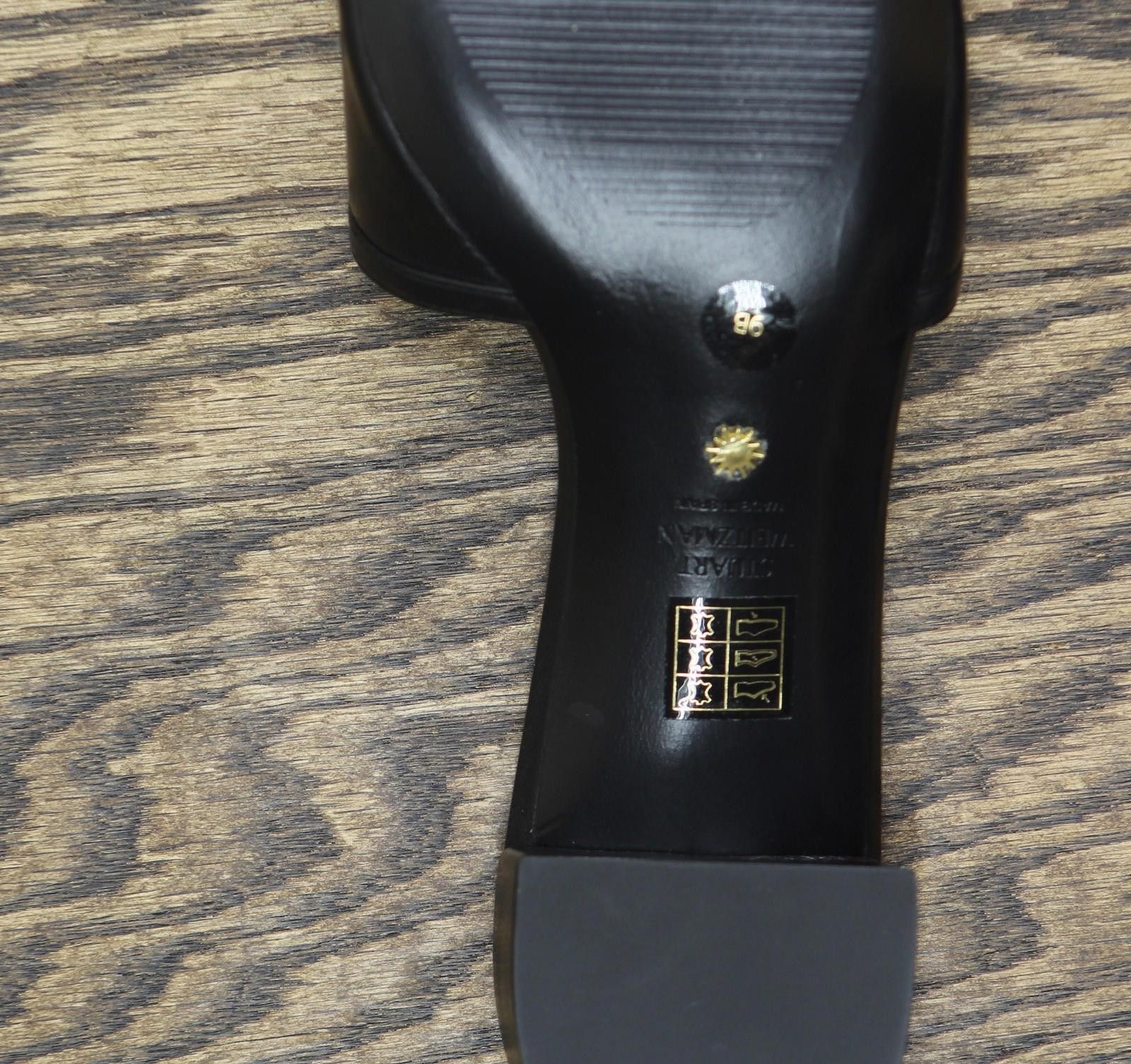 Stuart Weitzman Stuart Weitzman Cayman 35 Block Heel Slides Se013 Black 9b Size US 9 / IT 39 - 9 Thumbnail