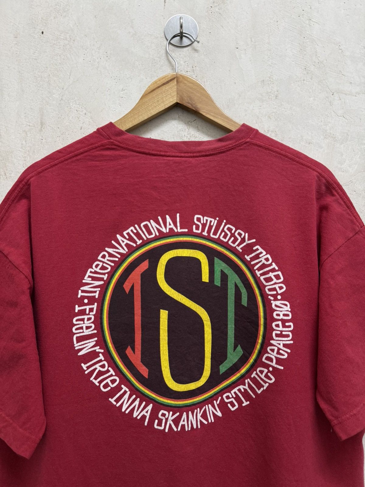 Stussy 2000s International Stussy Tribe Feelin Irie Rasta Tshirt Size US XL / EU 56 / 4 - 2 Thumbnail